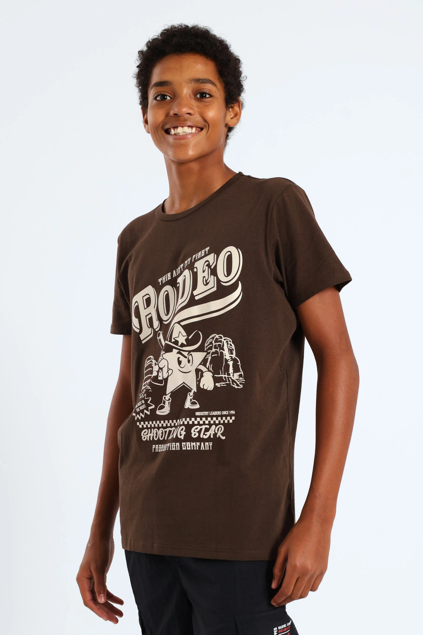 Boys Cowboy Tee - Brown - Image 2