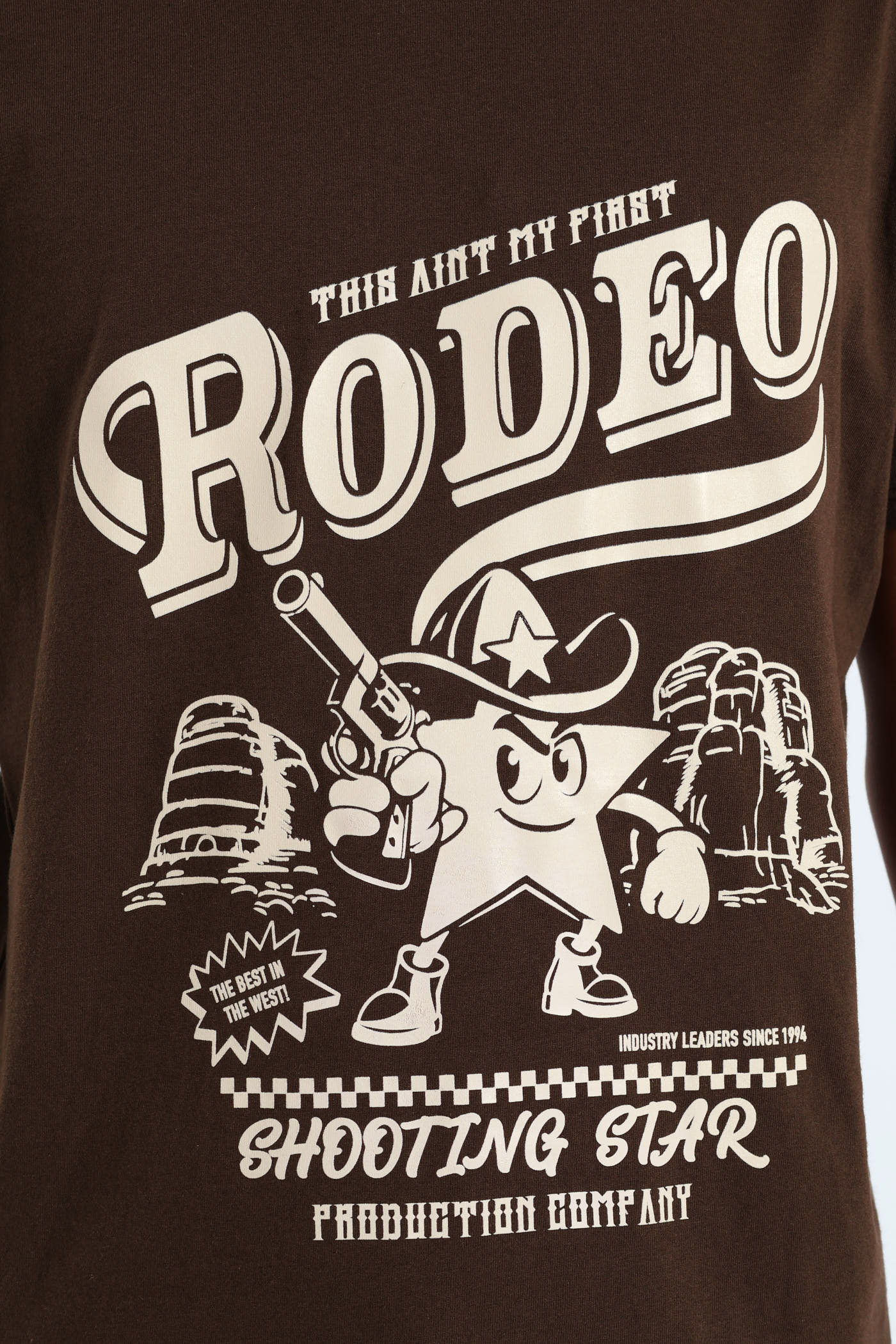 Boys Cowboy Tee - Brown - Image 5