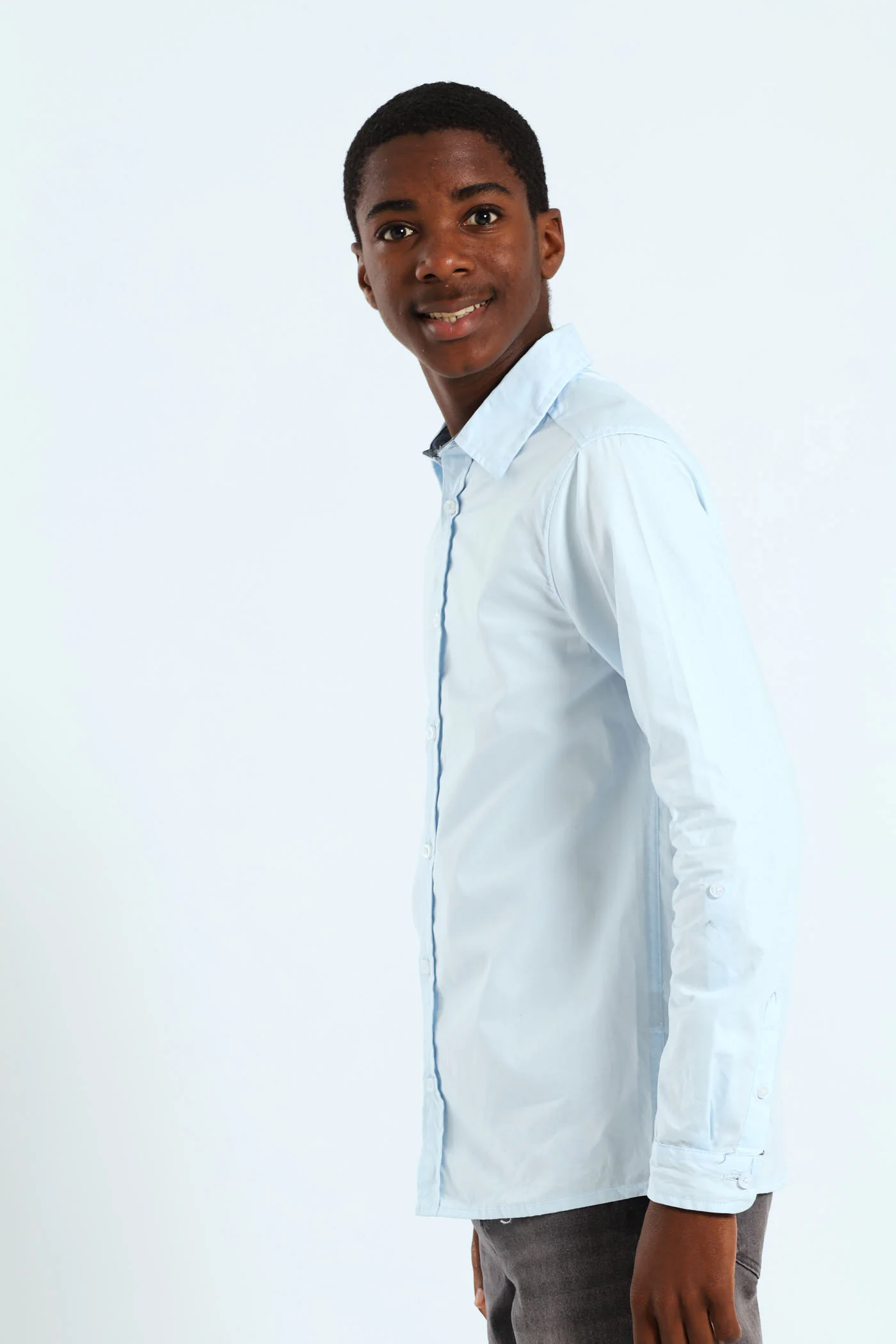 Boys Cracker Cotton Shirt - Blue - Image 2