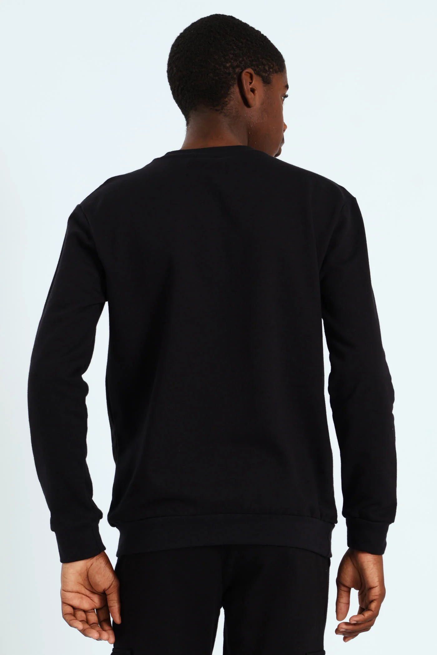 Boys Crew Fleece Top - Black/Red - Image 3