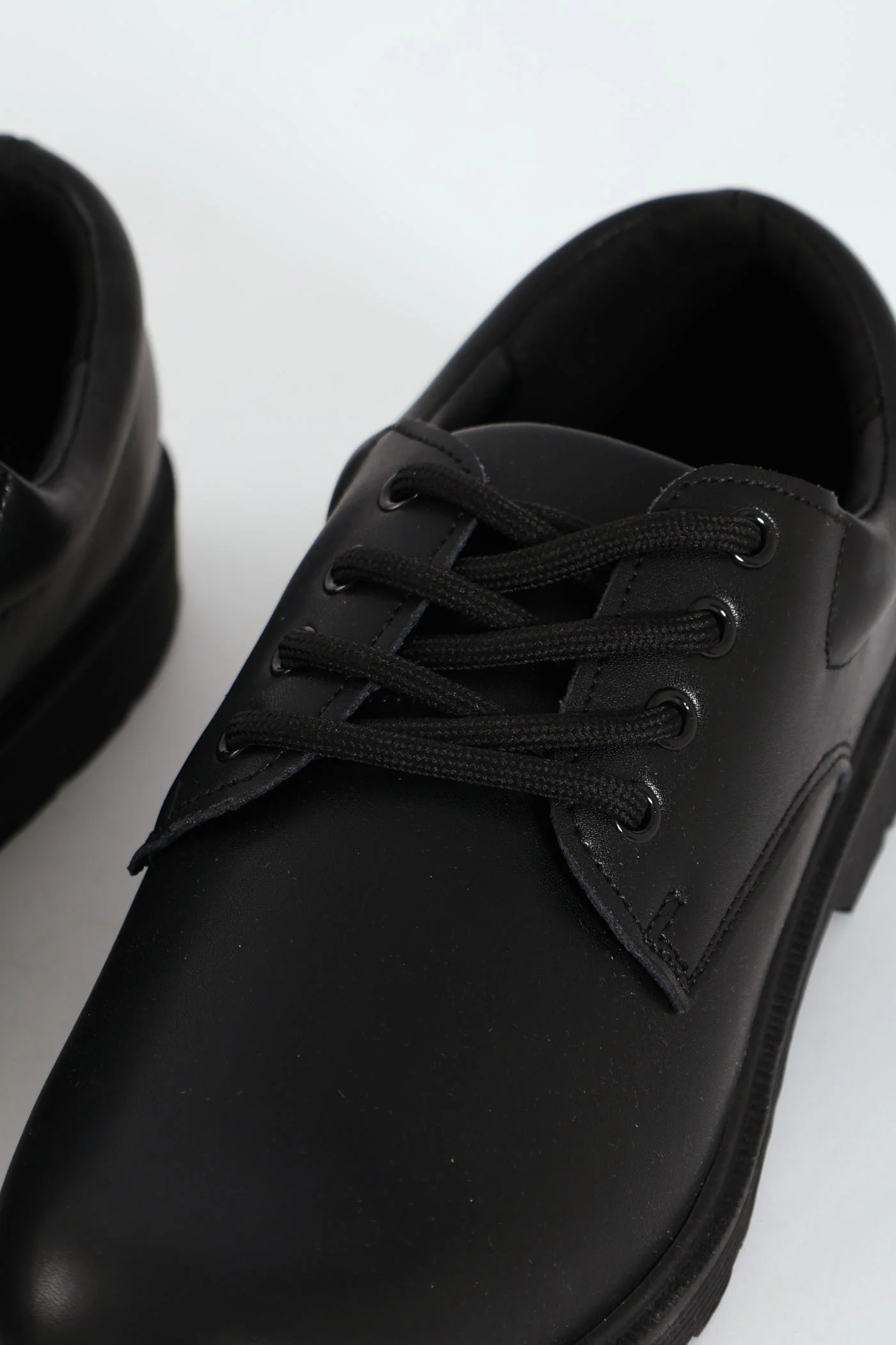 Boys Curtis Lace Up School Shoe - Black - Image 5