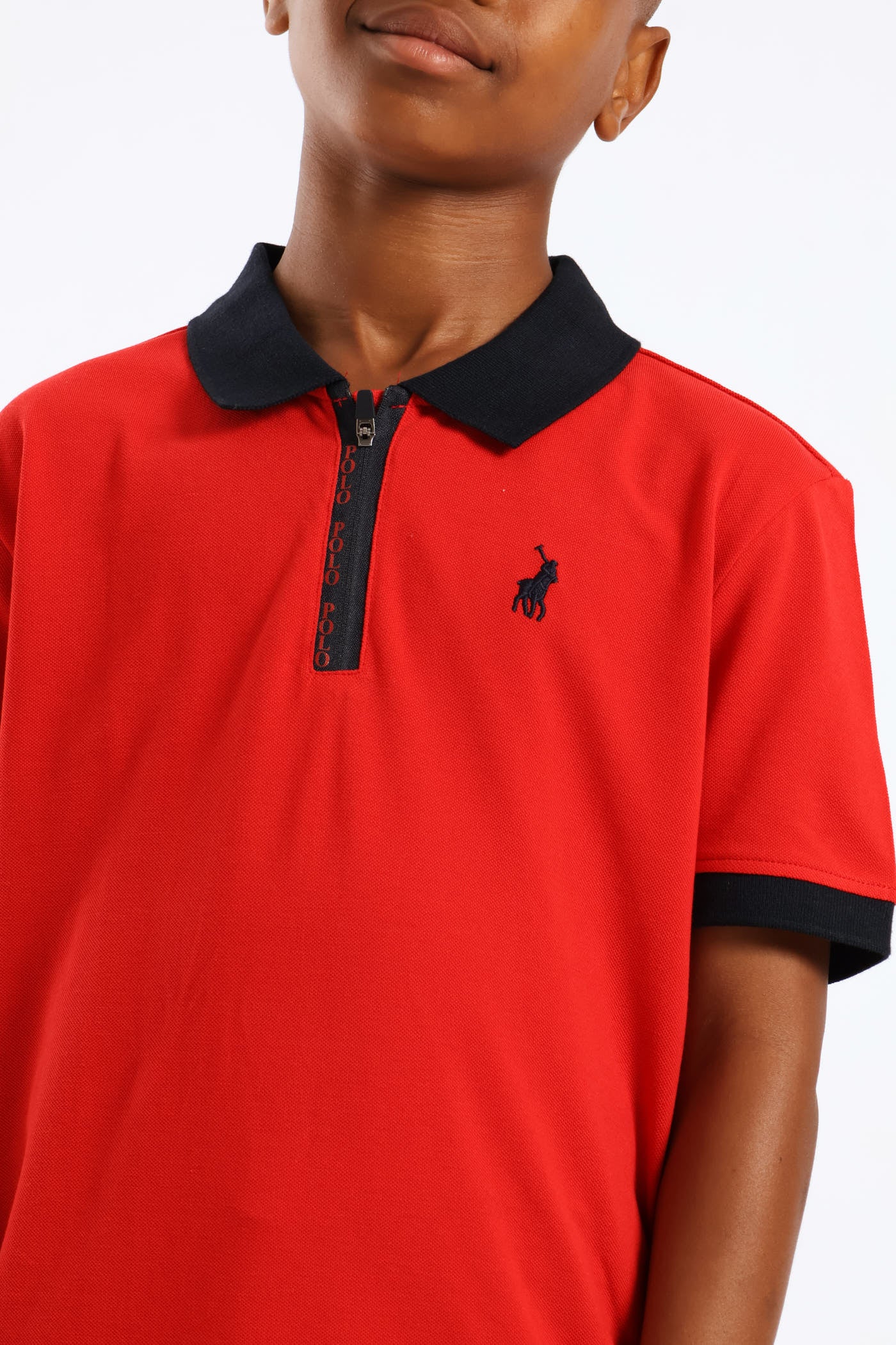 Boys Dawson Quarter Zip Golfer - Red - Image 2