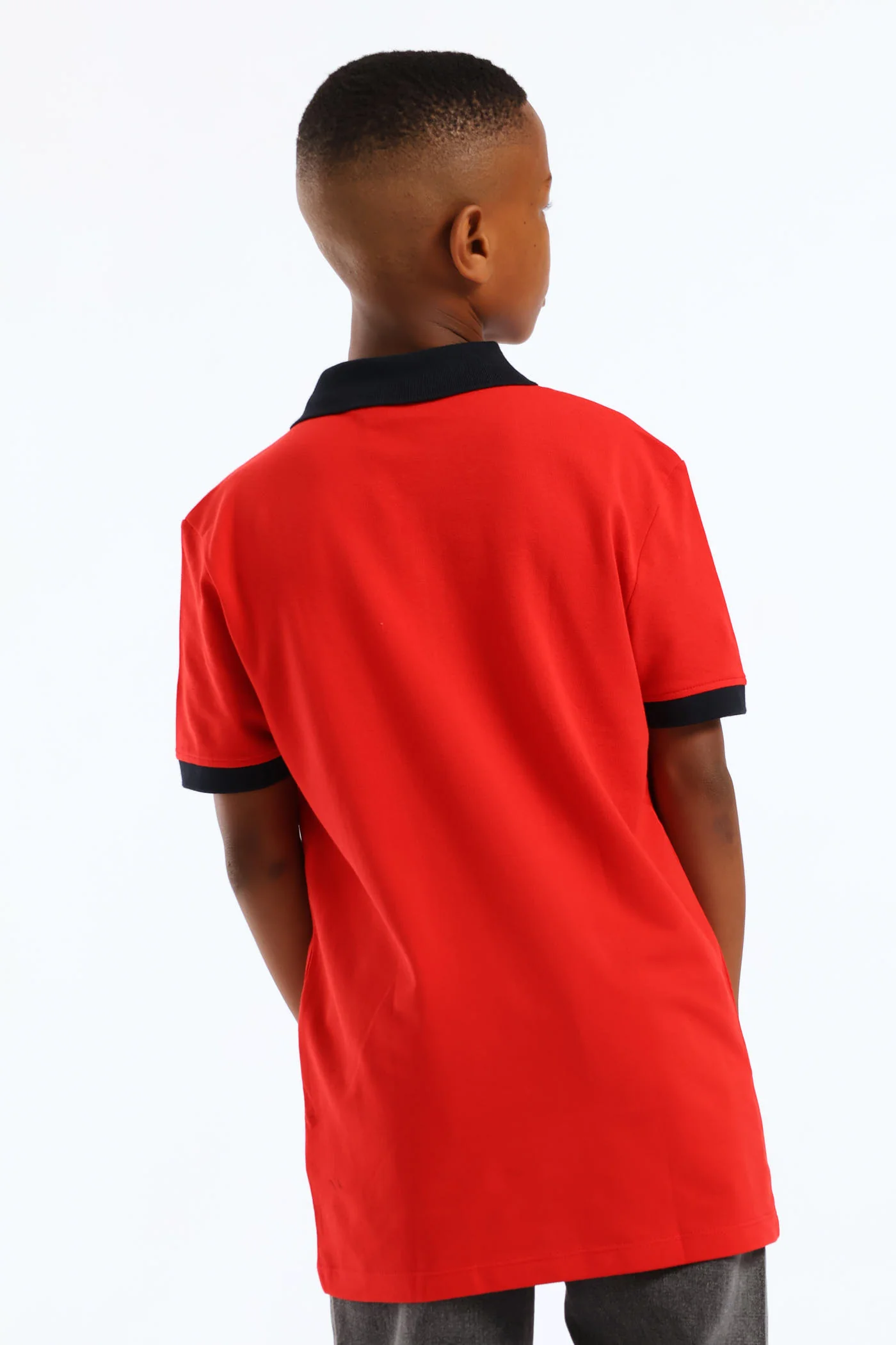 Boys Dawson Quarter Zip Golfer - Red - Image 4