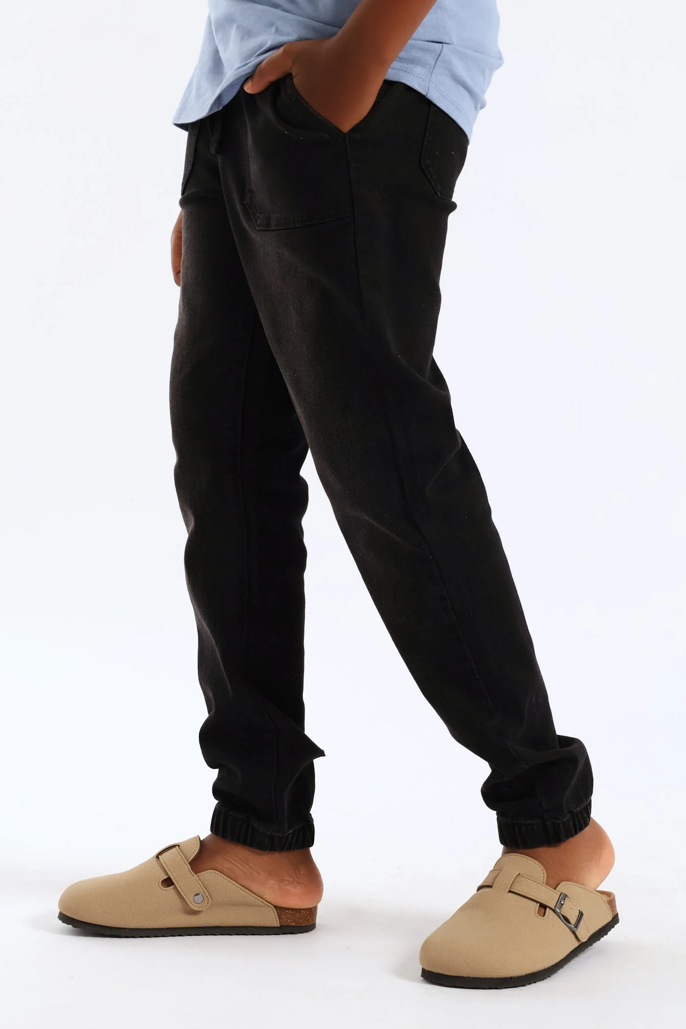 Boys Denim Jogger - Black - Image 4