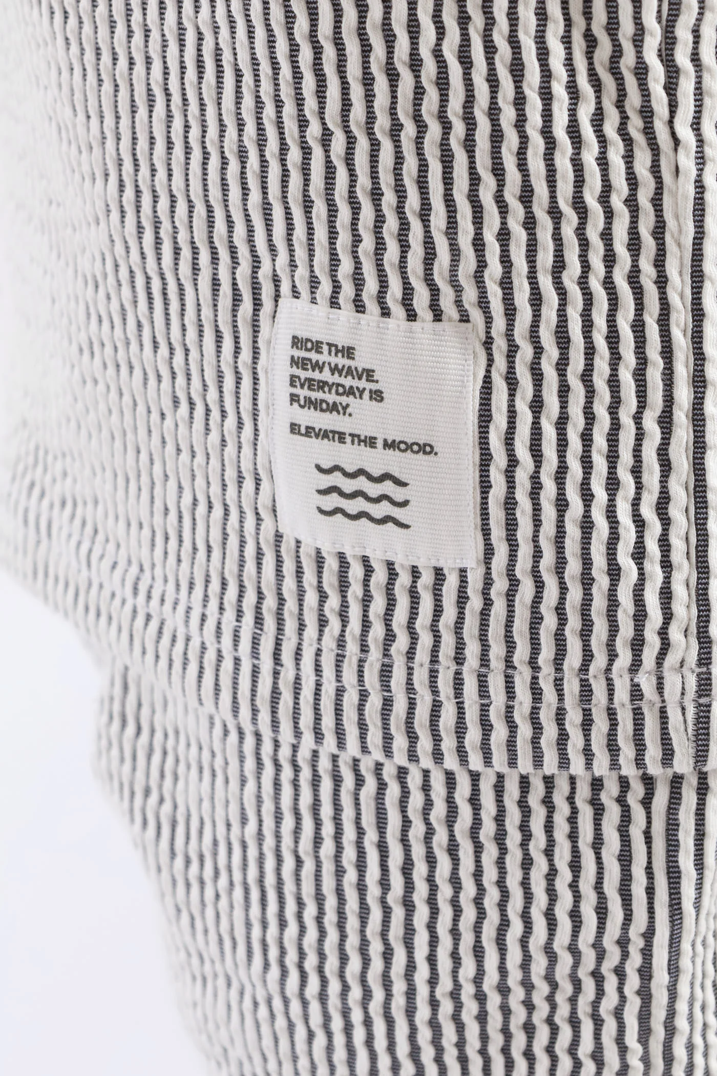 Boys Stripe Seersucker Textured T-Shirt - Denim - Image 6