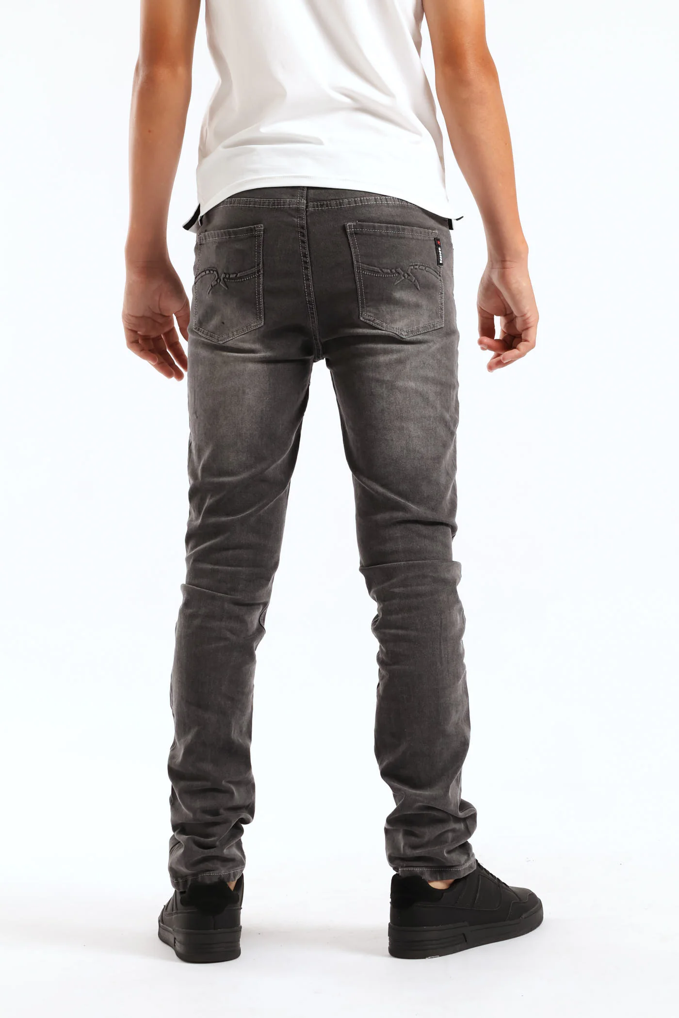 Boys Drip Skinny Denim - Charcoal - Image 4
