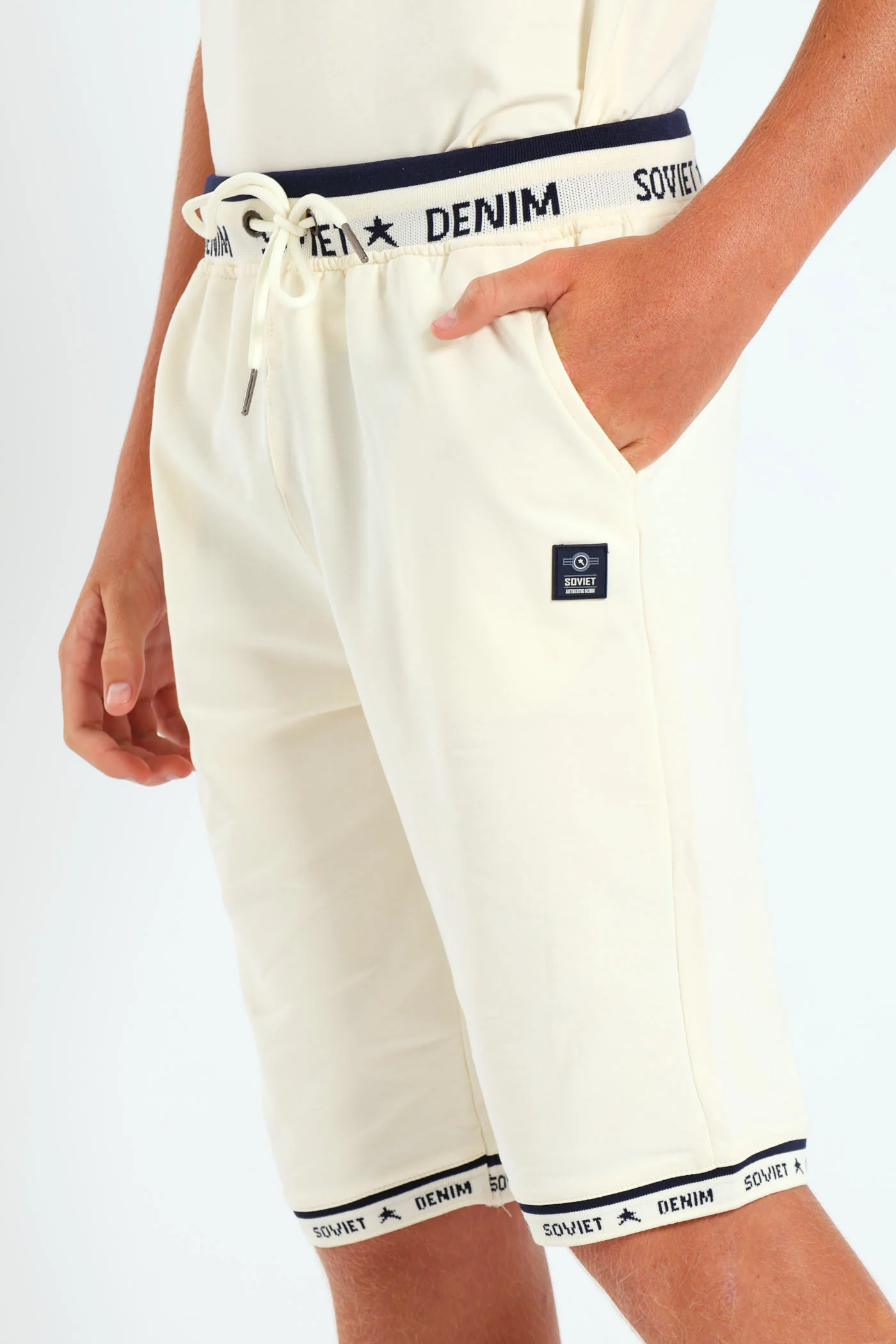 Boys Element Track Short - Cream - Image 3