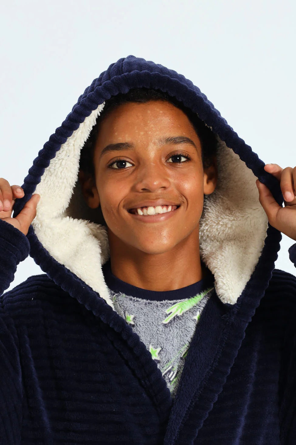 Boys Embossed Gown - Navy - Image 2