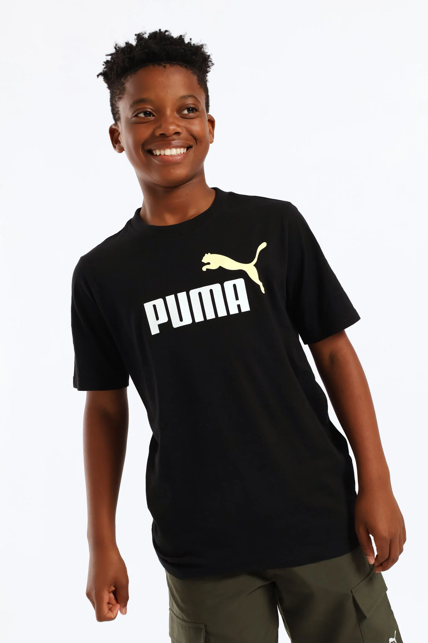 Boys Essential 2 Tone Tee - Black - Image 2