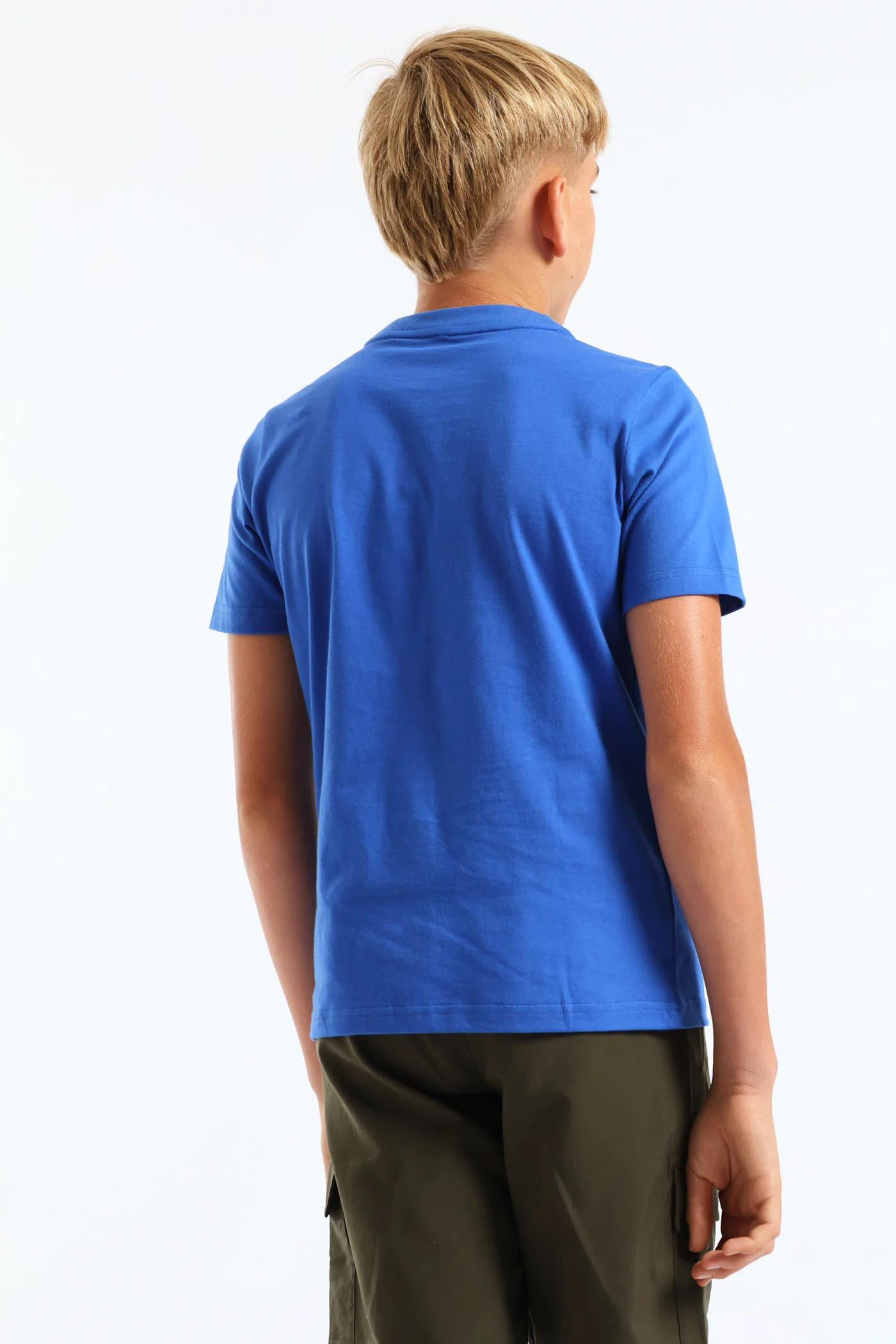 Boys Essential Logo Lab Tee - Blue - Image 4