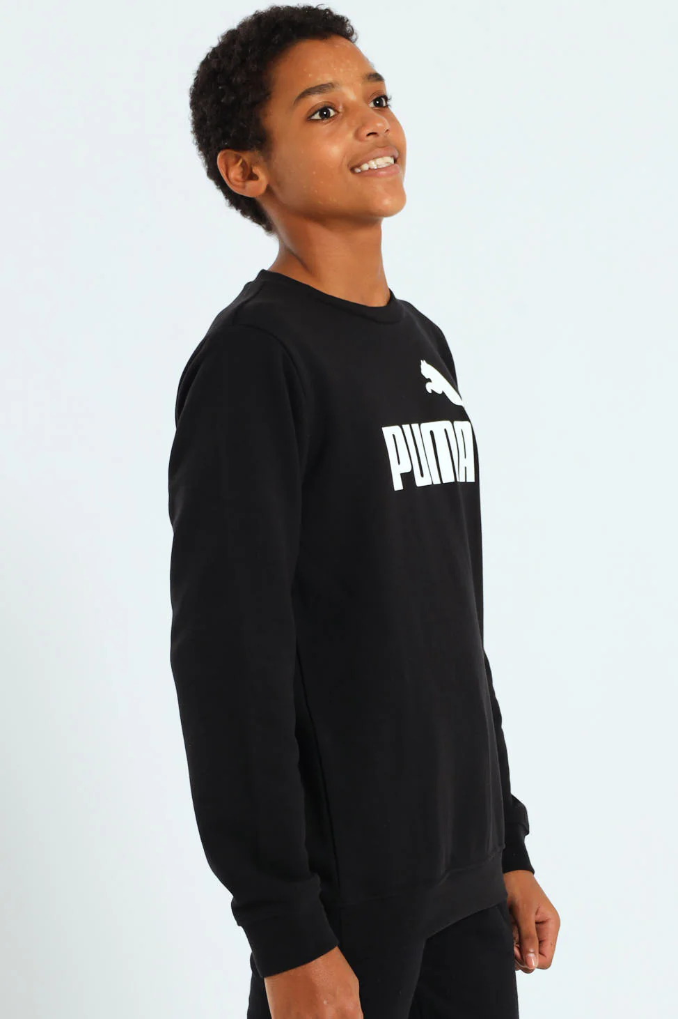 Boys Essential No.1 Logo Crew Top - Black - Image 2