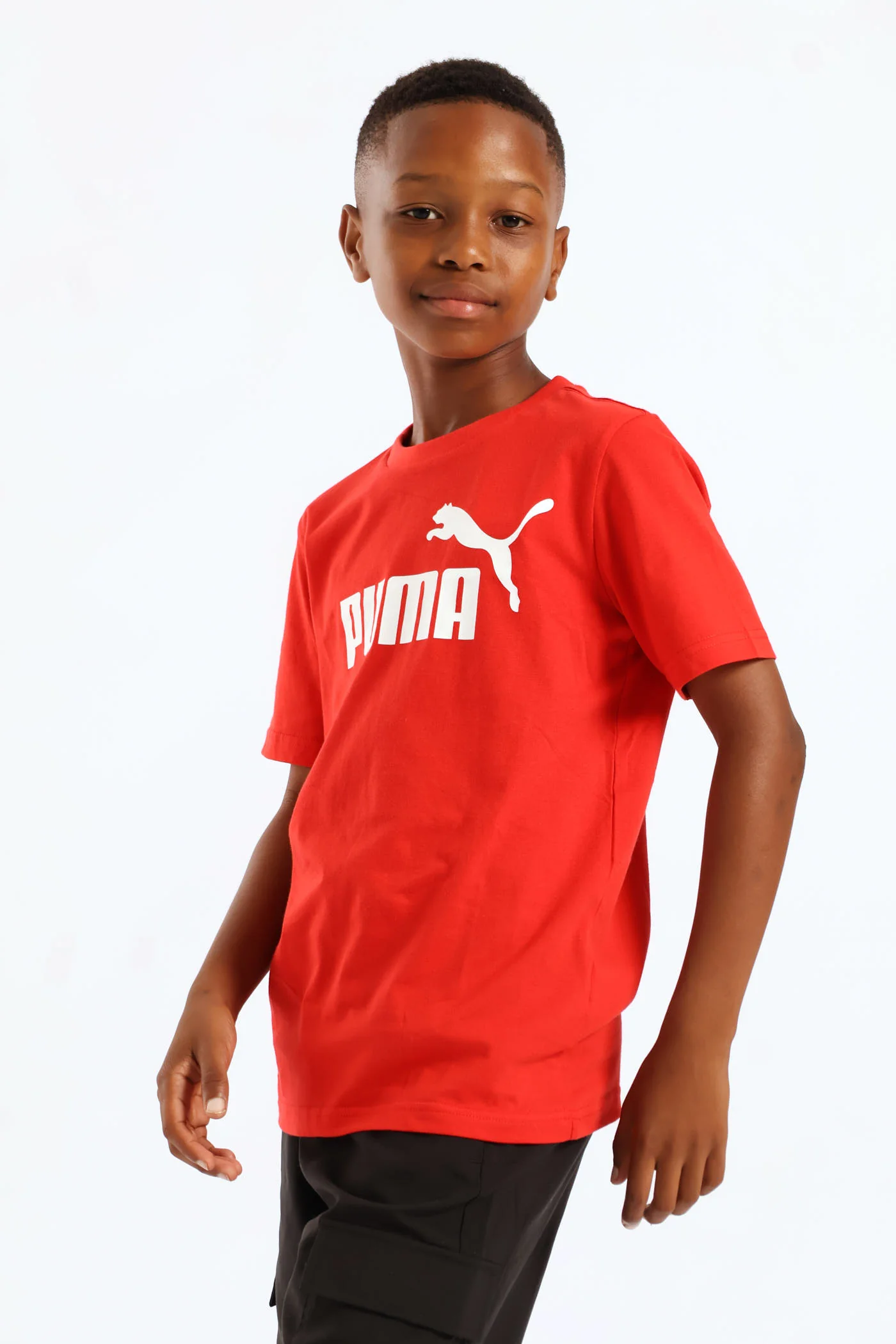 Boys Essential No. 1 Logo Tee - Red - Image 4