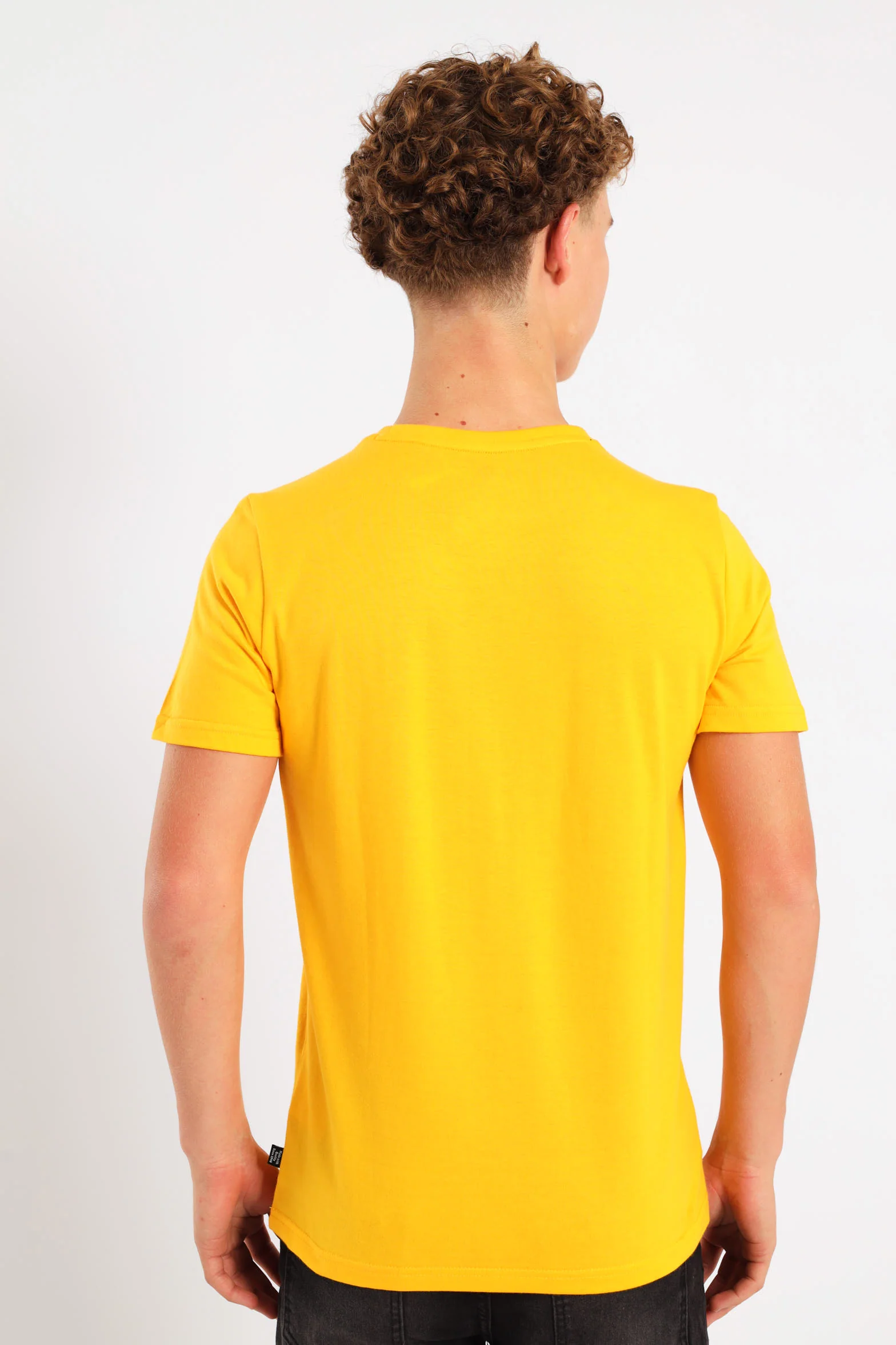 Boys Essential Two Tone Logo Tee - Tangerine - Image 3