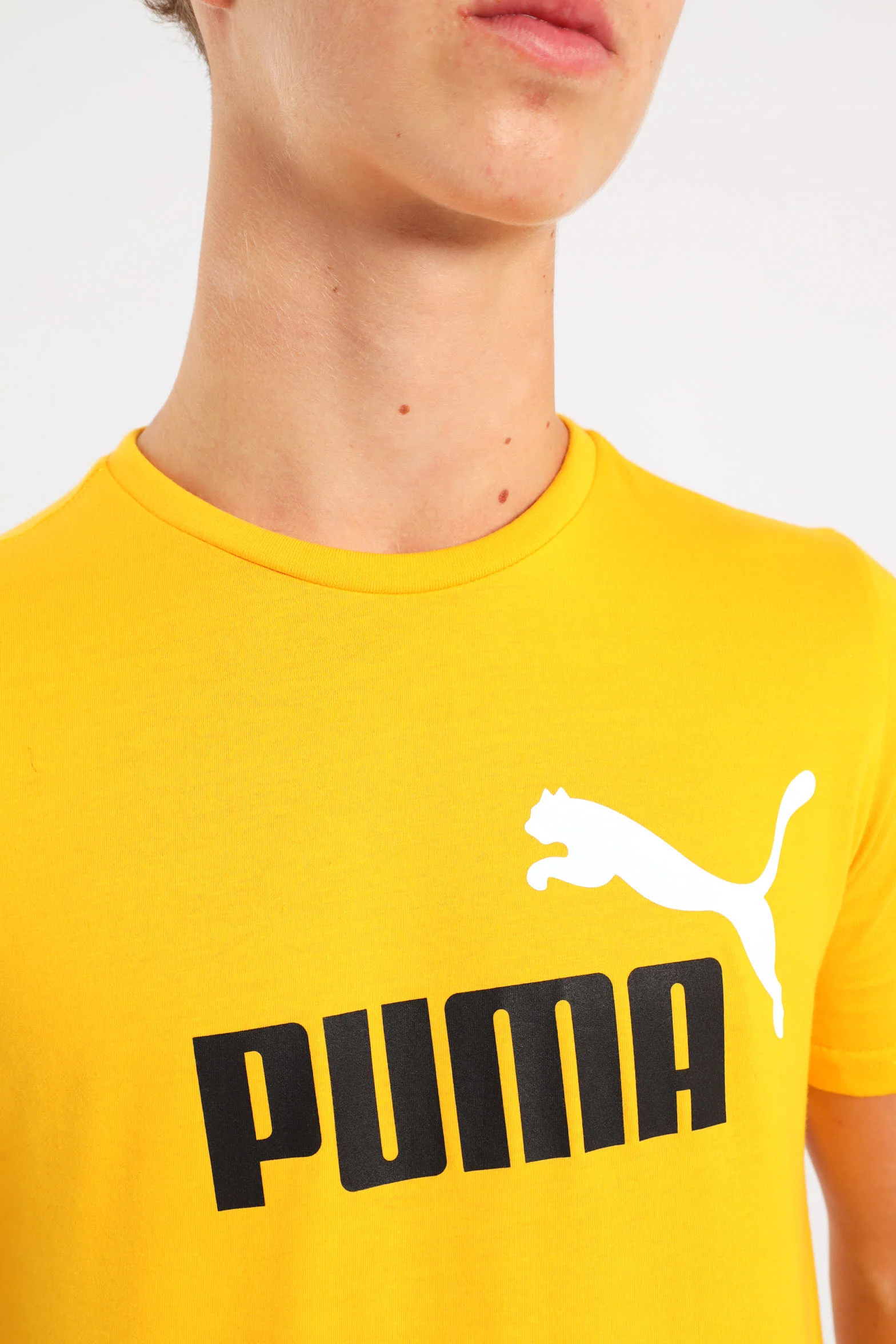 Boys Essential Two Tone Logo Tee - Tangerine - Image 4