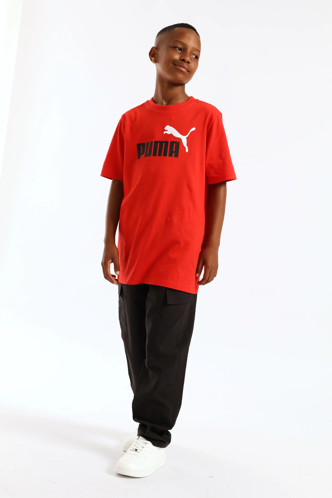 Boys Essential Two Tone No.1 Logo For All Time Tee - Red - Image 3