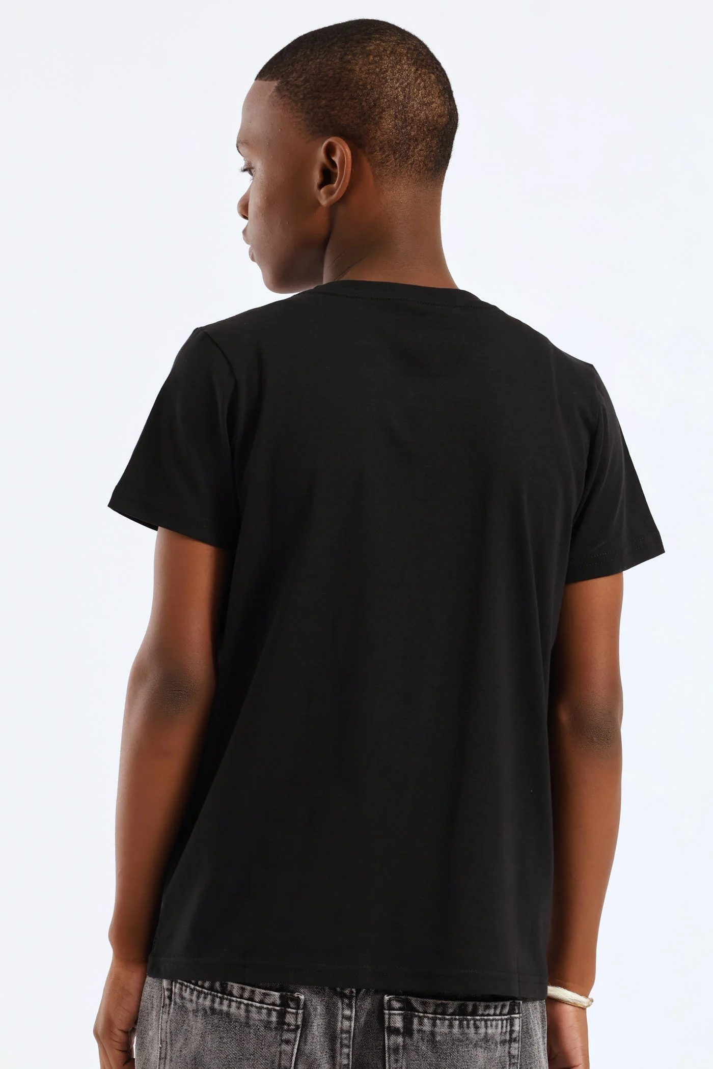 Boys Fashion Star Tee - Black - Image 4