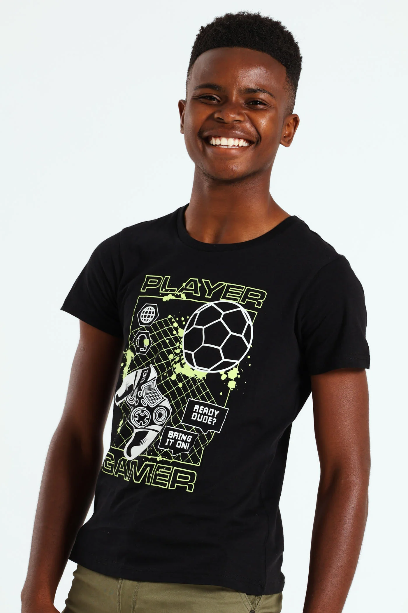 Boys Fifa Gaming Print Tee - Black - Image 2