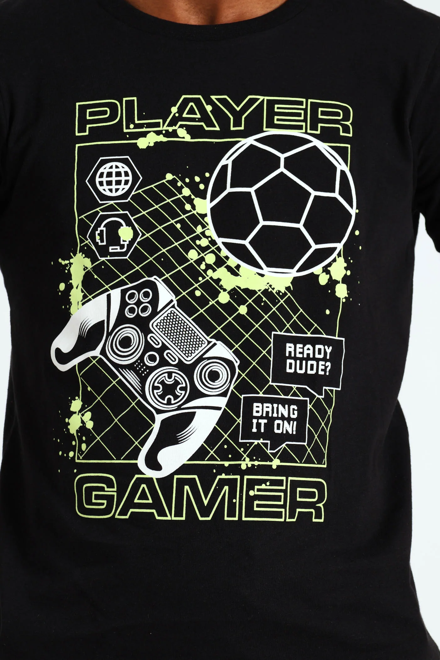 Boys Fifa Gaming Print Tee - Black - Image 4