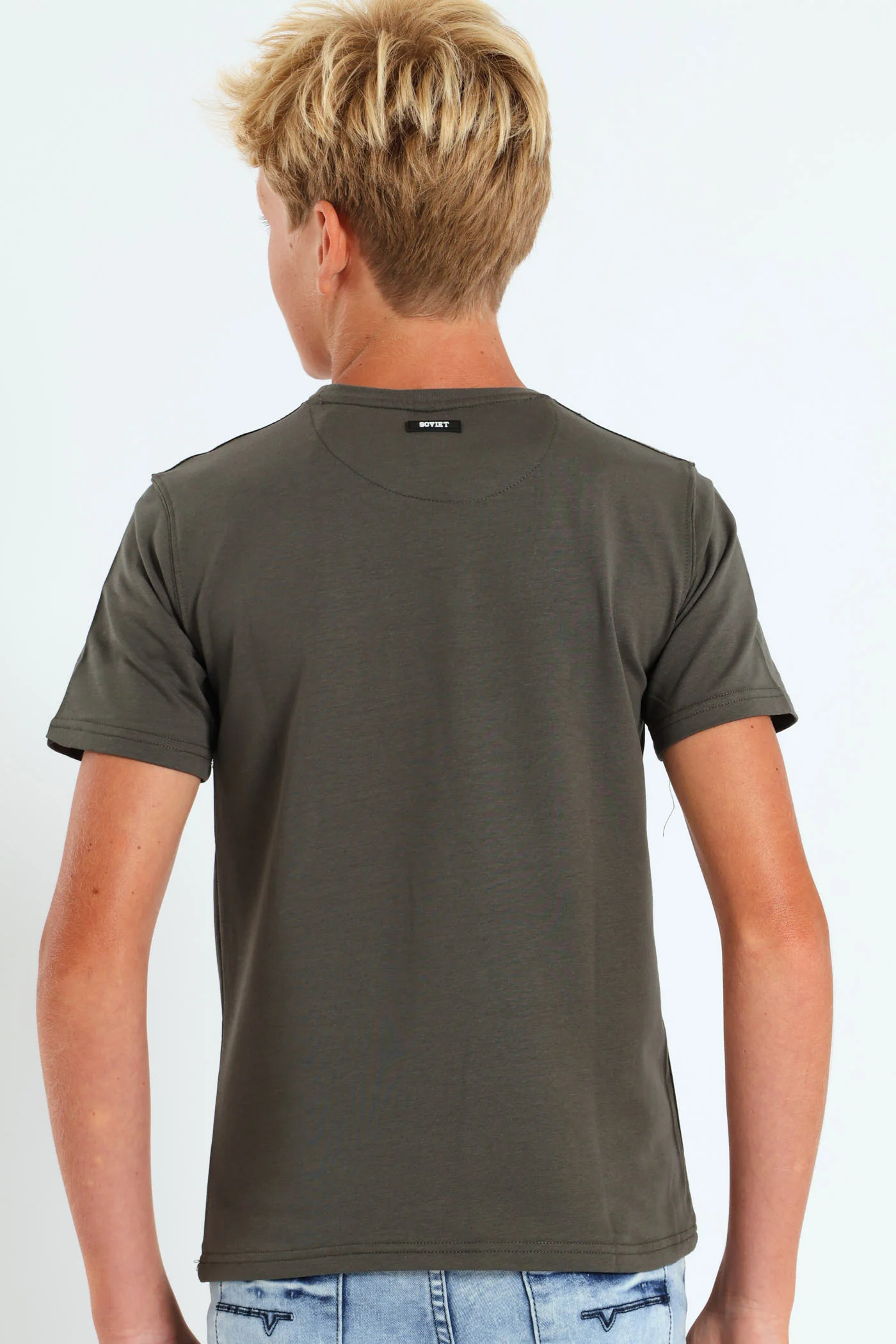 Boys Flawless Crew Neck Tee - Khaki - Image 3