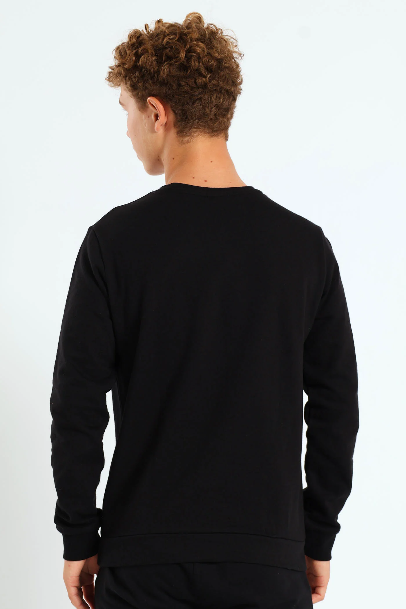Boys Fleece Crew Top - Black - Image 4