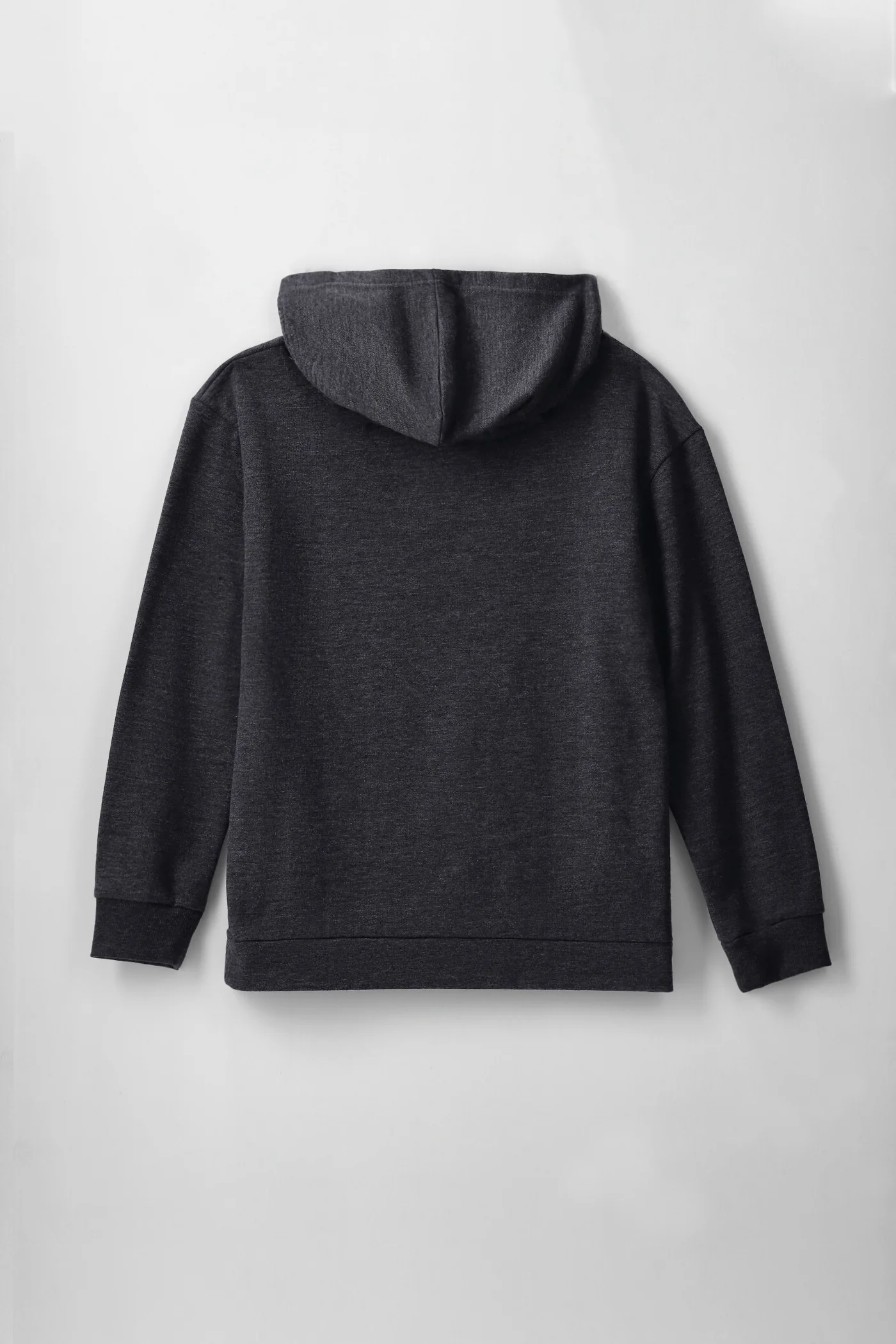 Boys Fleece Hoody - Charcoal Melange - Image 3