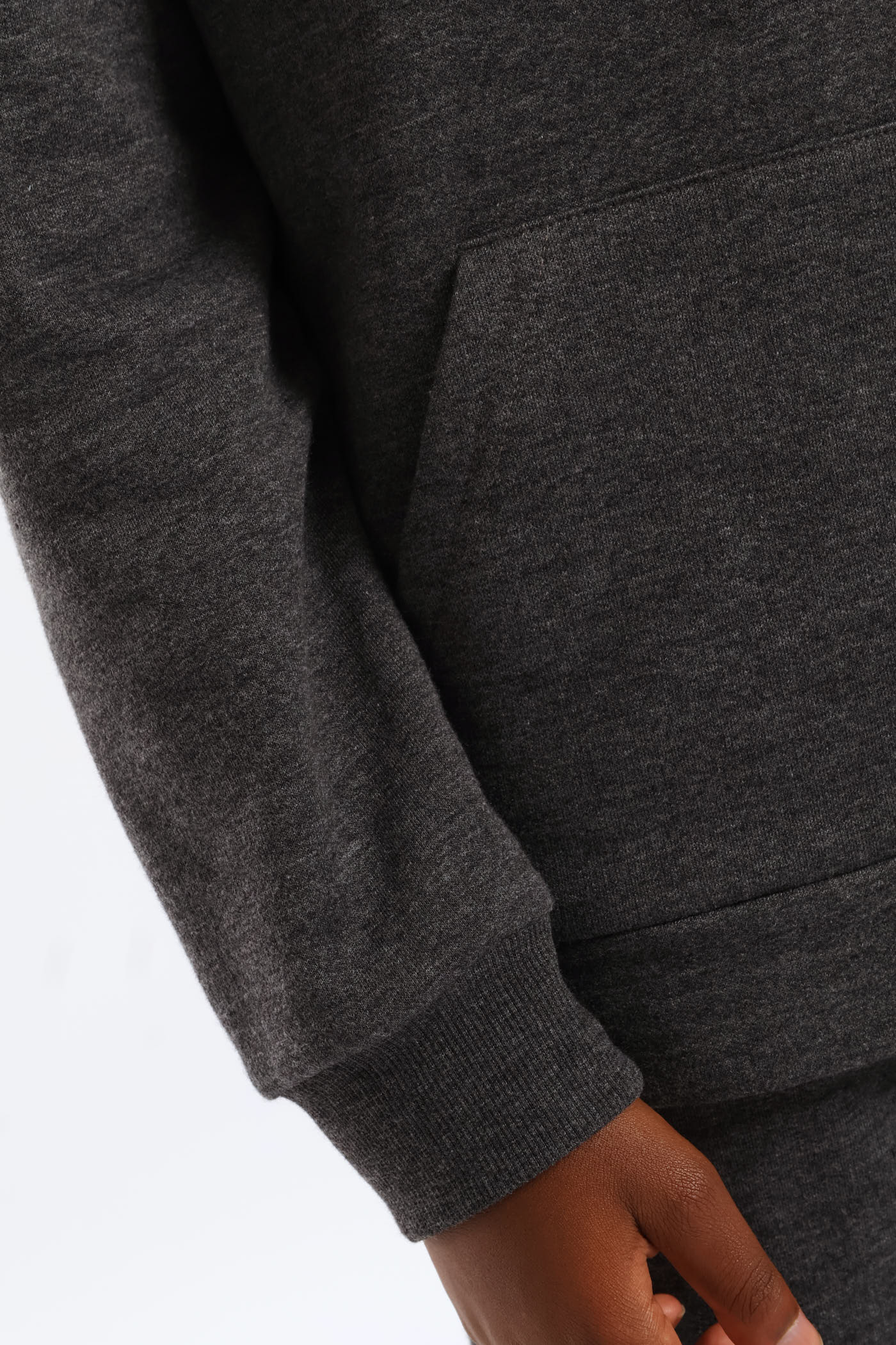 Boys Fleece Hoody - Charcoal Melange - Image 6