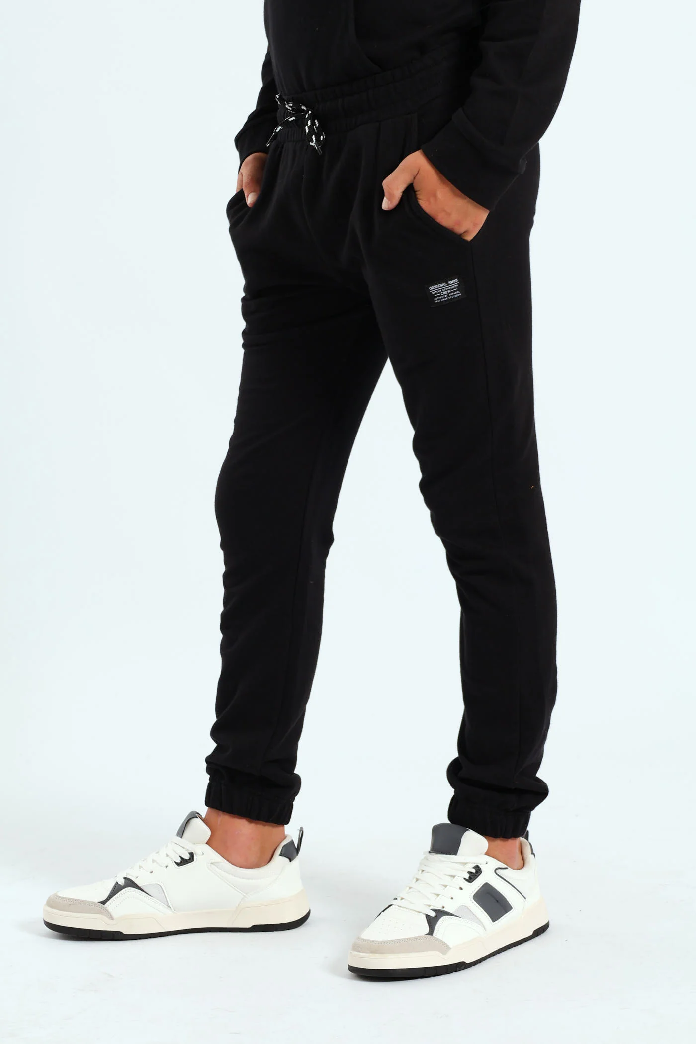Boys Fleece Jogger - Black - Image 2