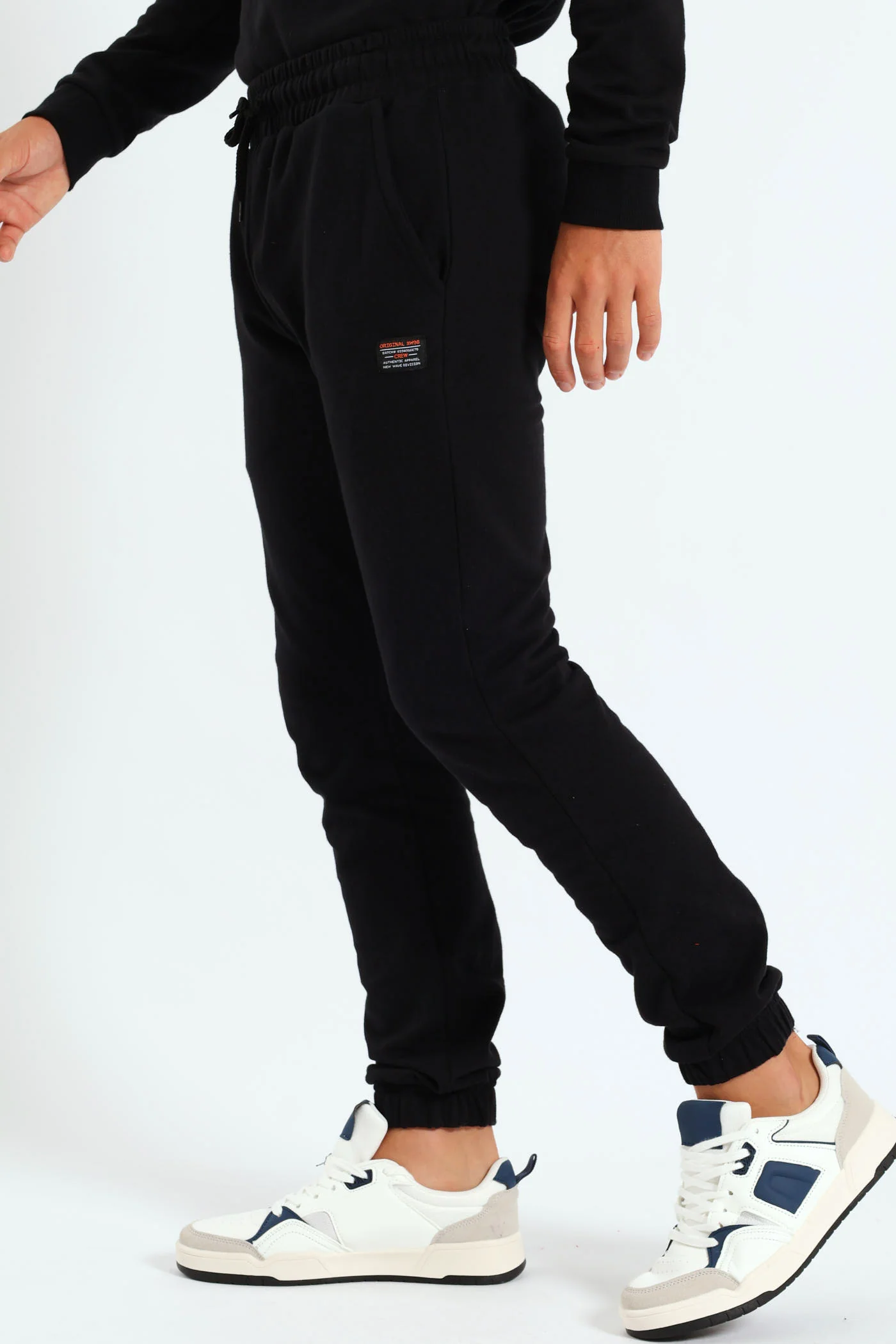 Boys Fleece Jogger - Black - Image 2