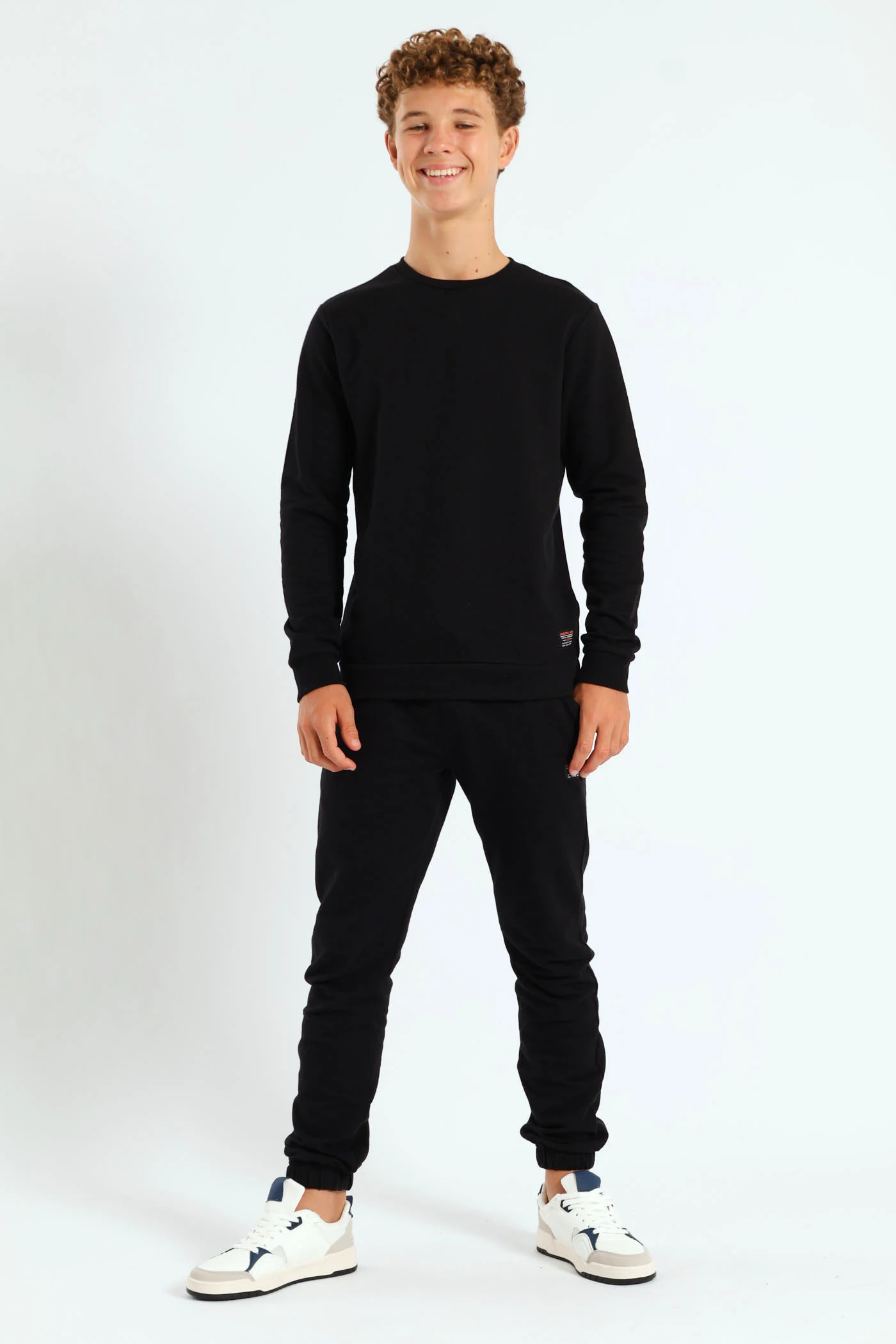 Boys Fleece Jogger - Black - Image 4