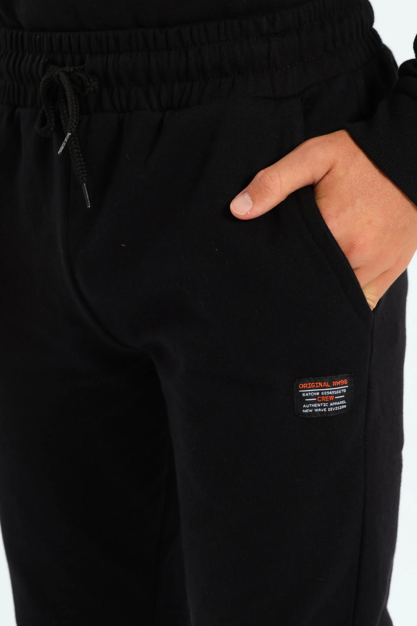 Boys Fleece Jogger - Black - Image 5