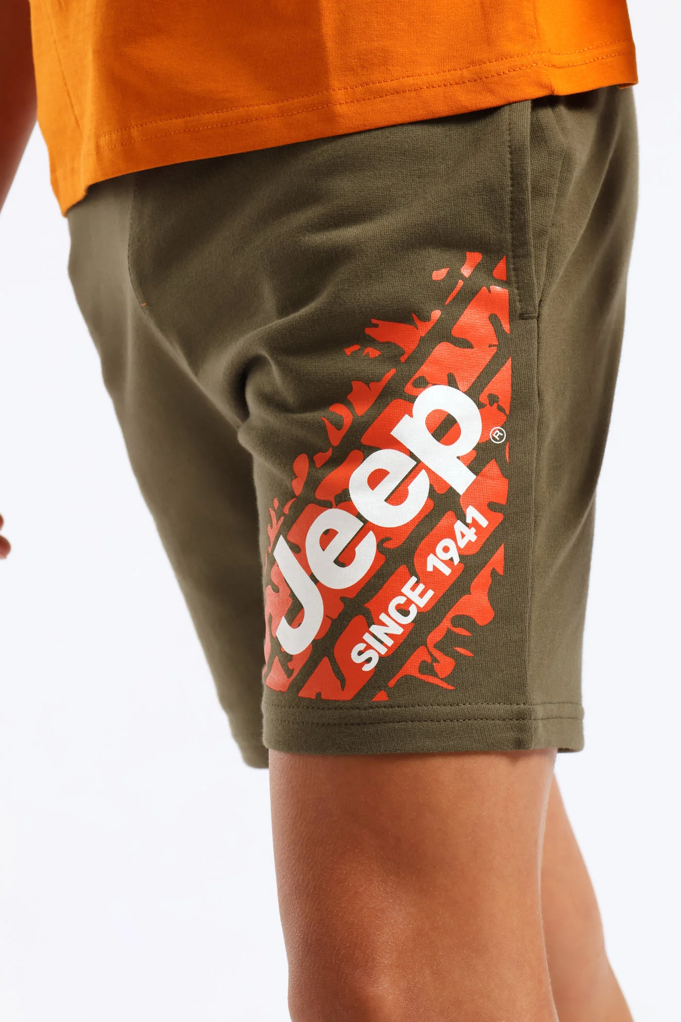 Boys Fleece Short - Fatigue - Image 2
