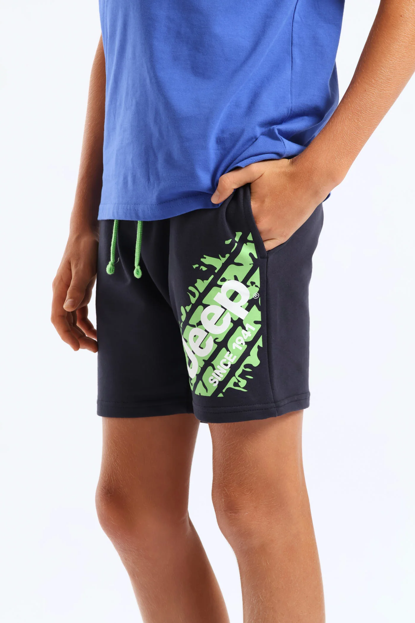 Boys Fleece Short - Navy - Image 2