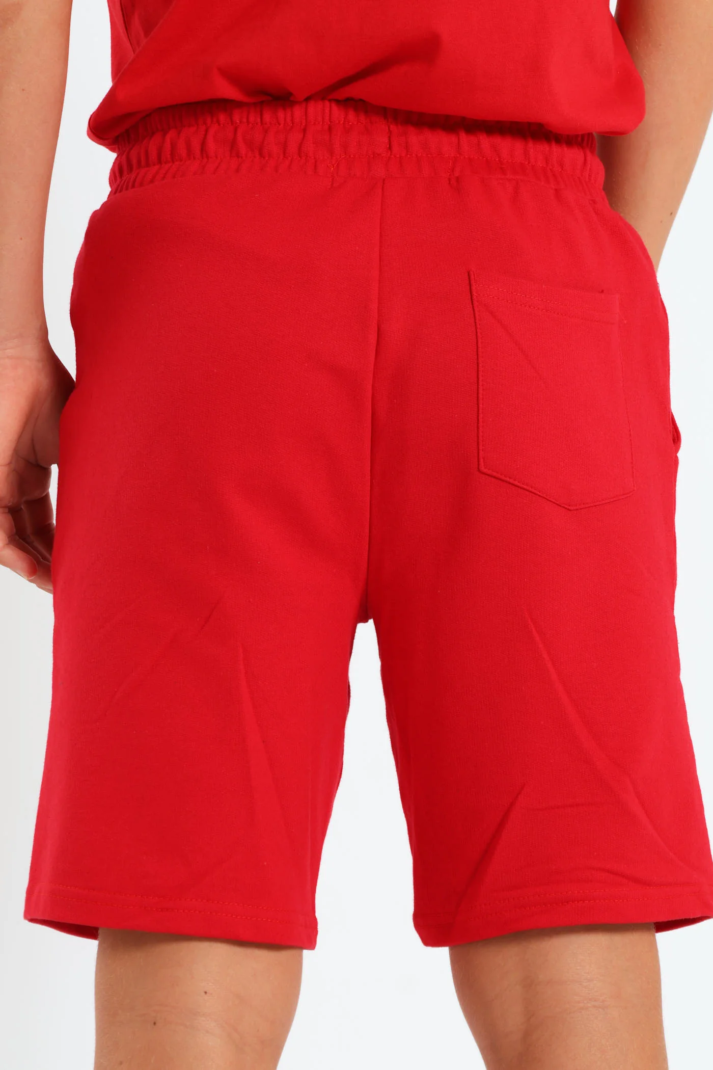 Boys Fleece Gamer Shorts - Red - Image 3