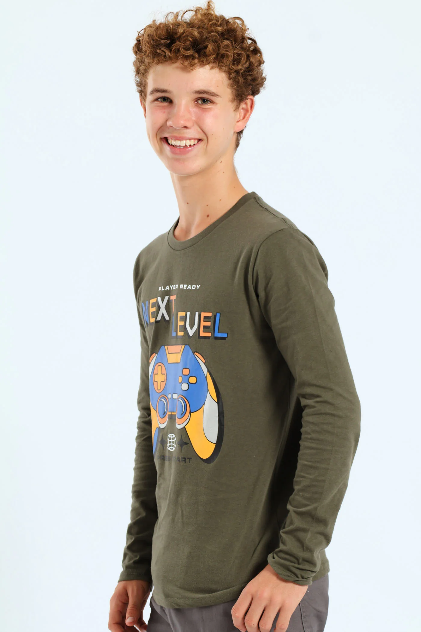 Boys Foil Gamer Long Sleeve Tee - Fatigue - Image 4