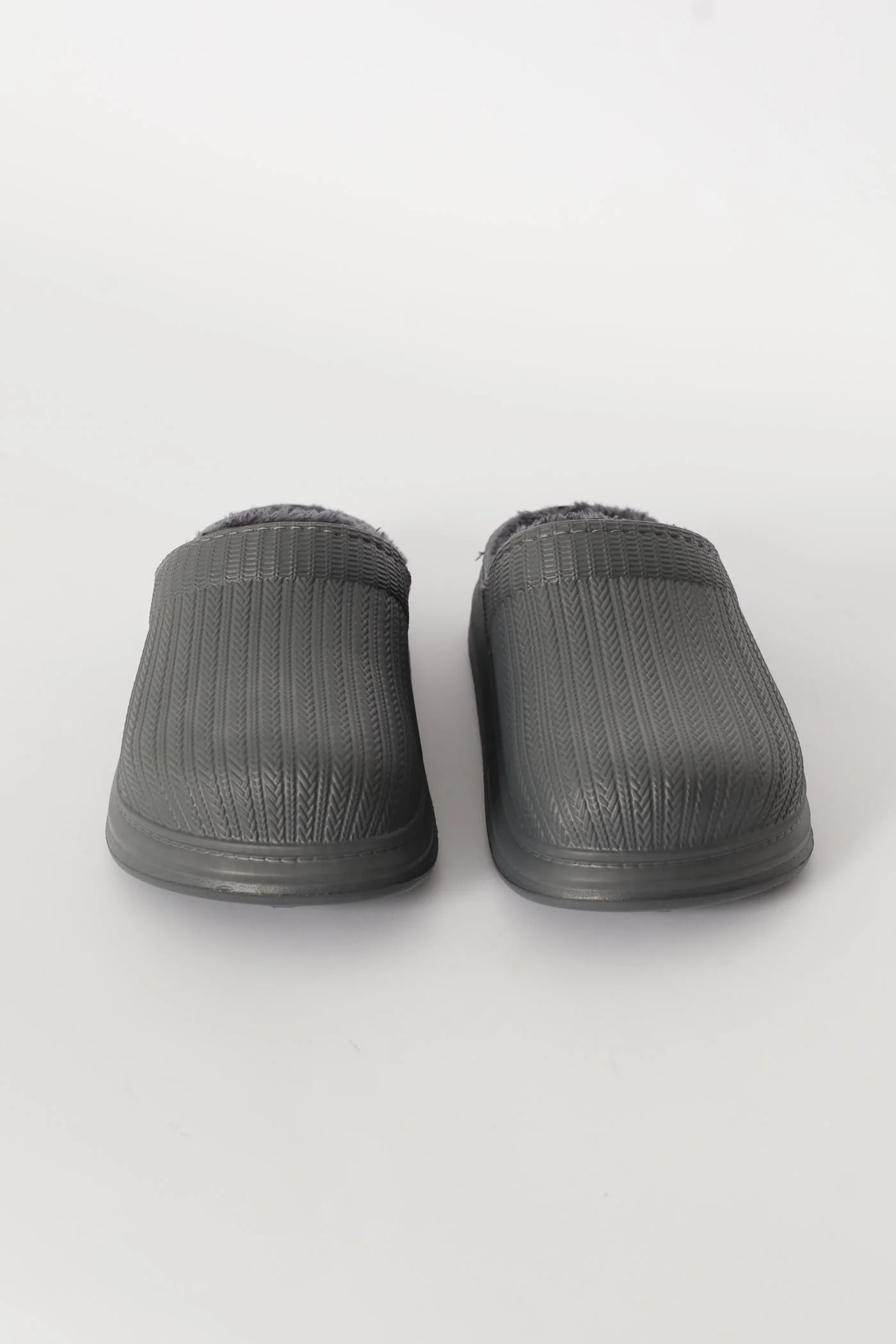 Boys Fur Lined Moulded Slipper - Charcoal - Image 4