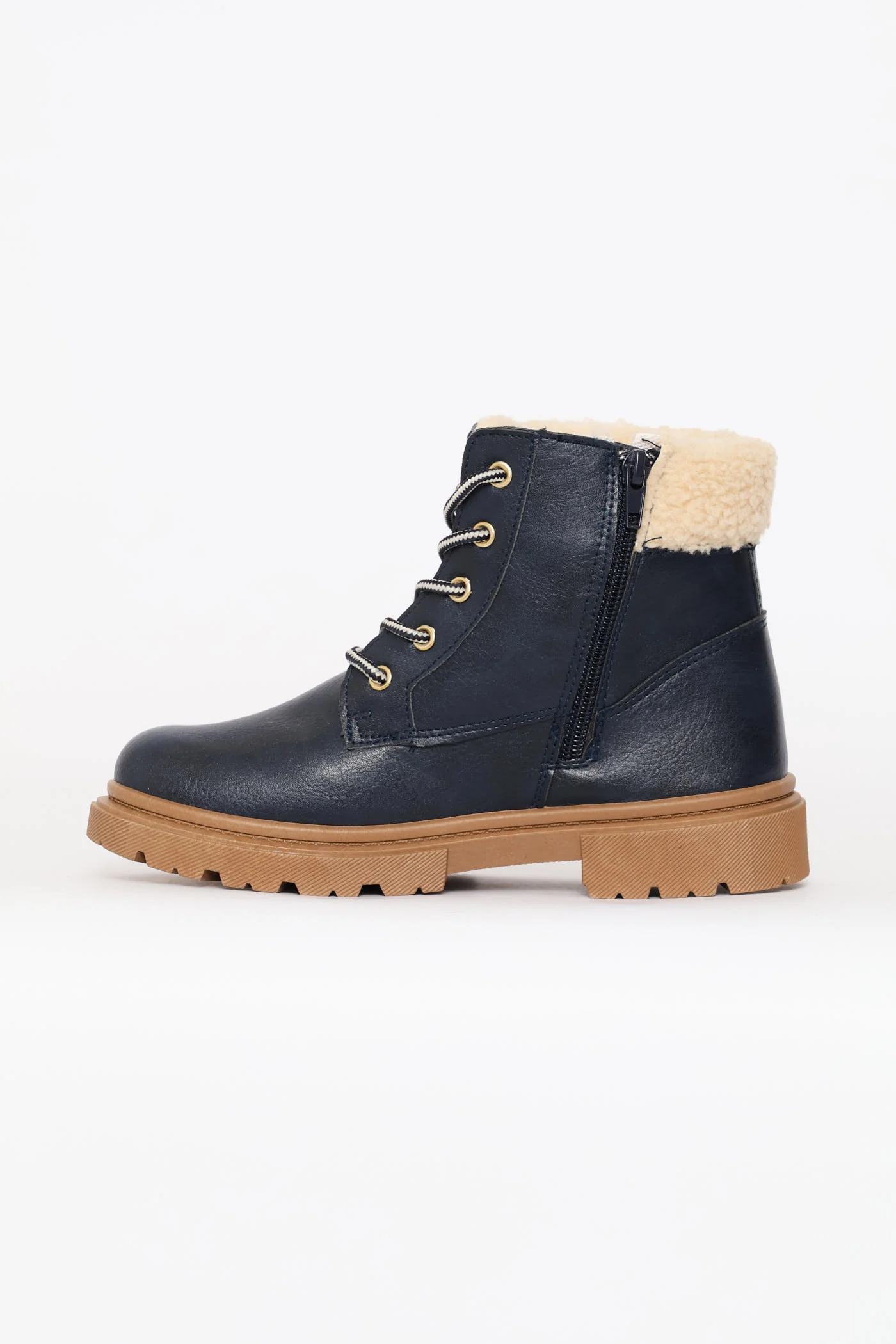 Boys Furlined Boot - Navy - Image 3