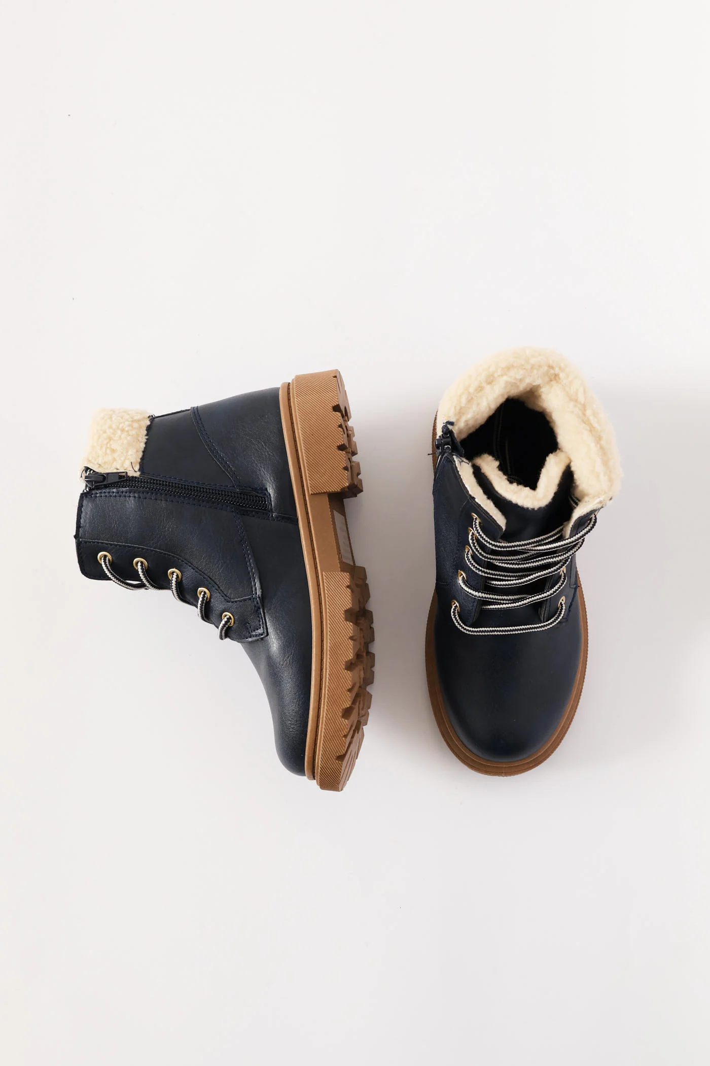 Boys Furlined Boot - Navy - Image 4