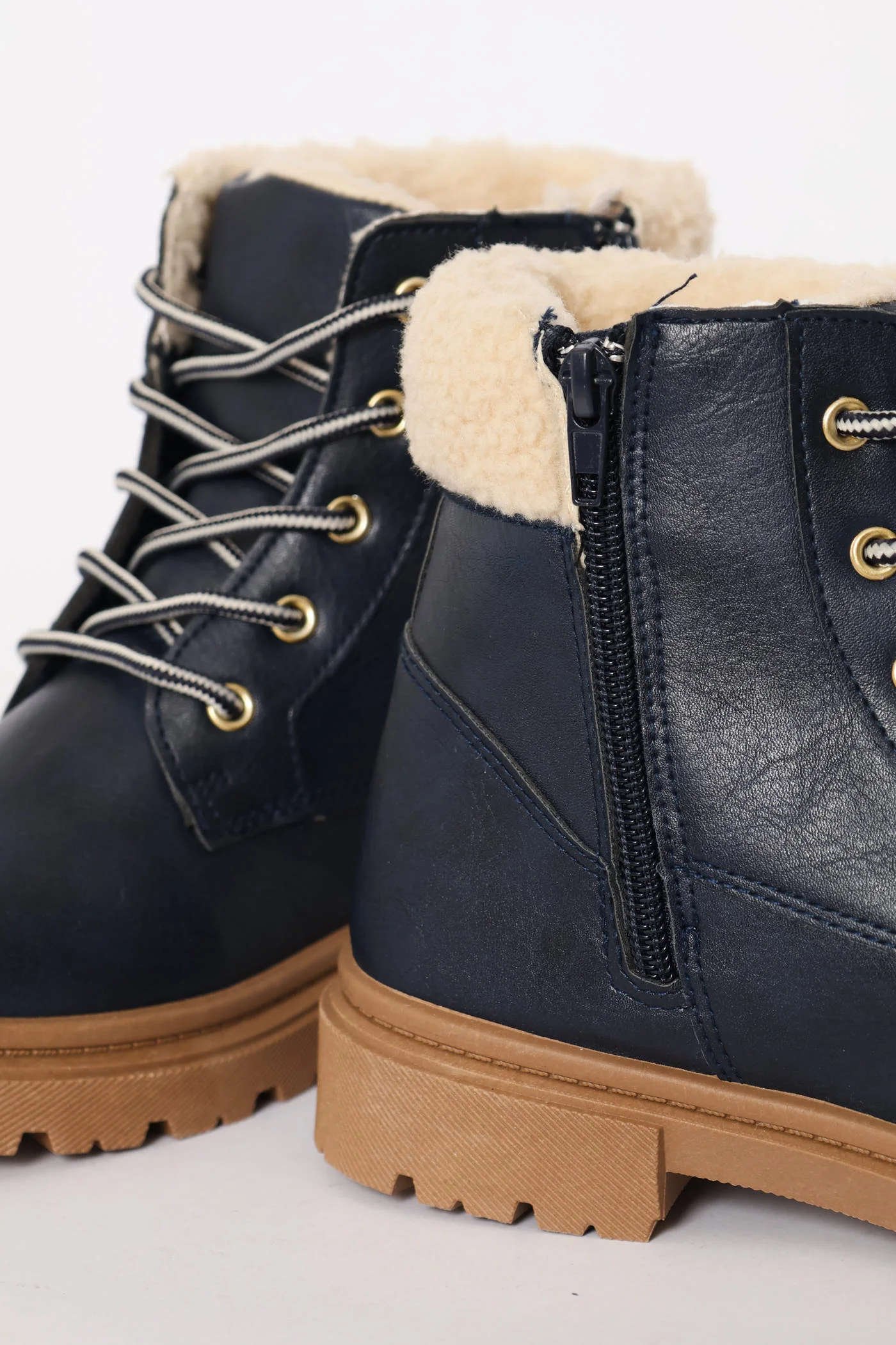Boys Furlined Boot - Navy - Image 5