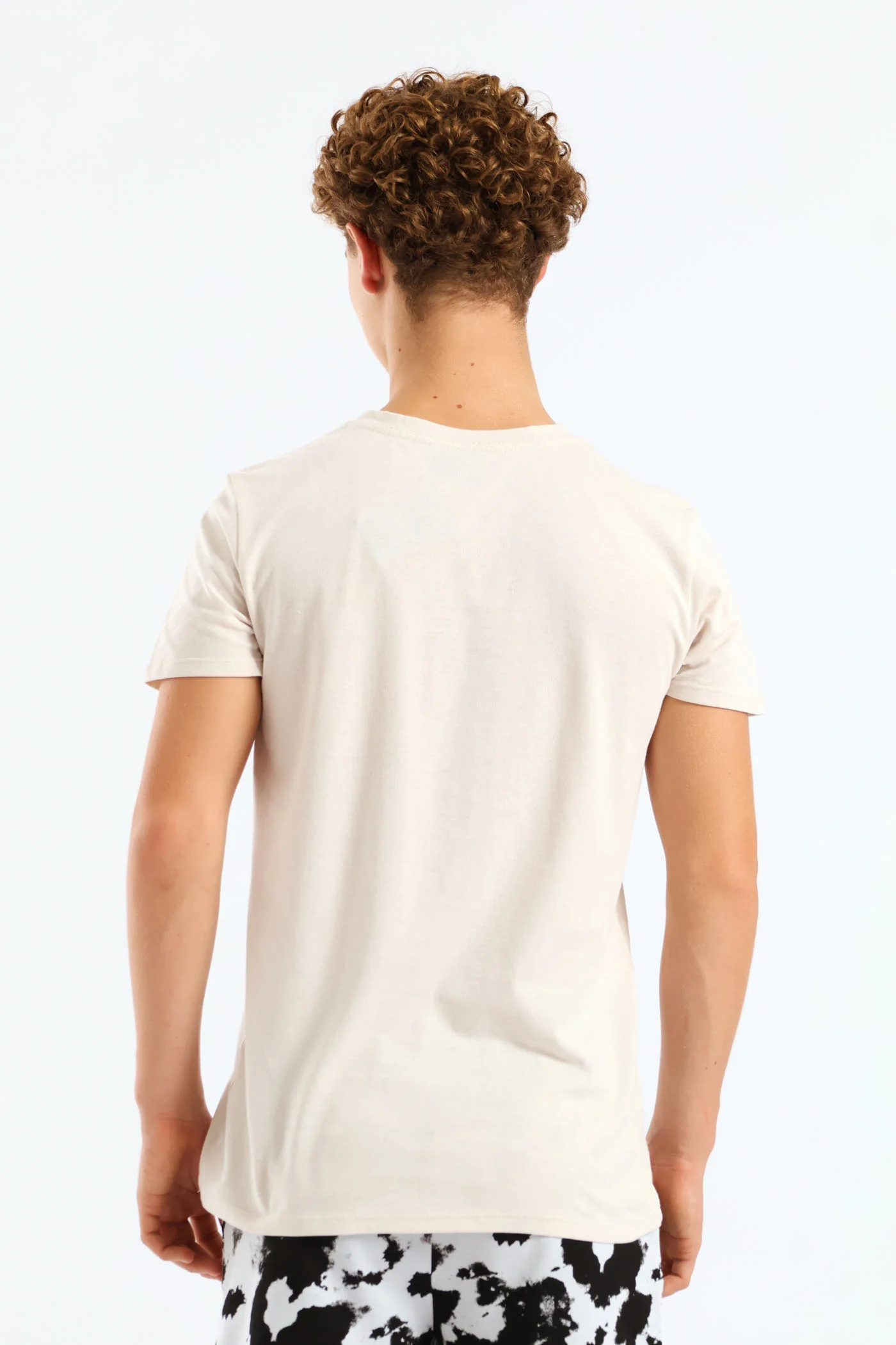 Boys Game Mode Print Tee - Light Stone - Image 3