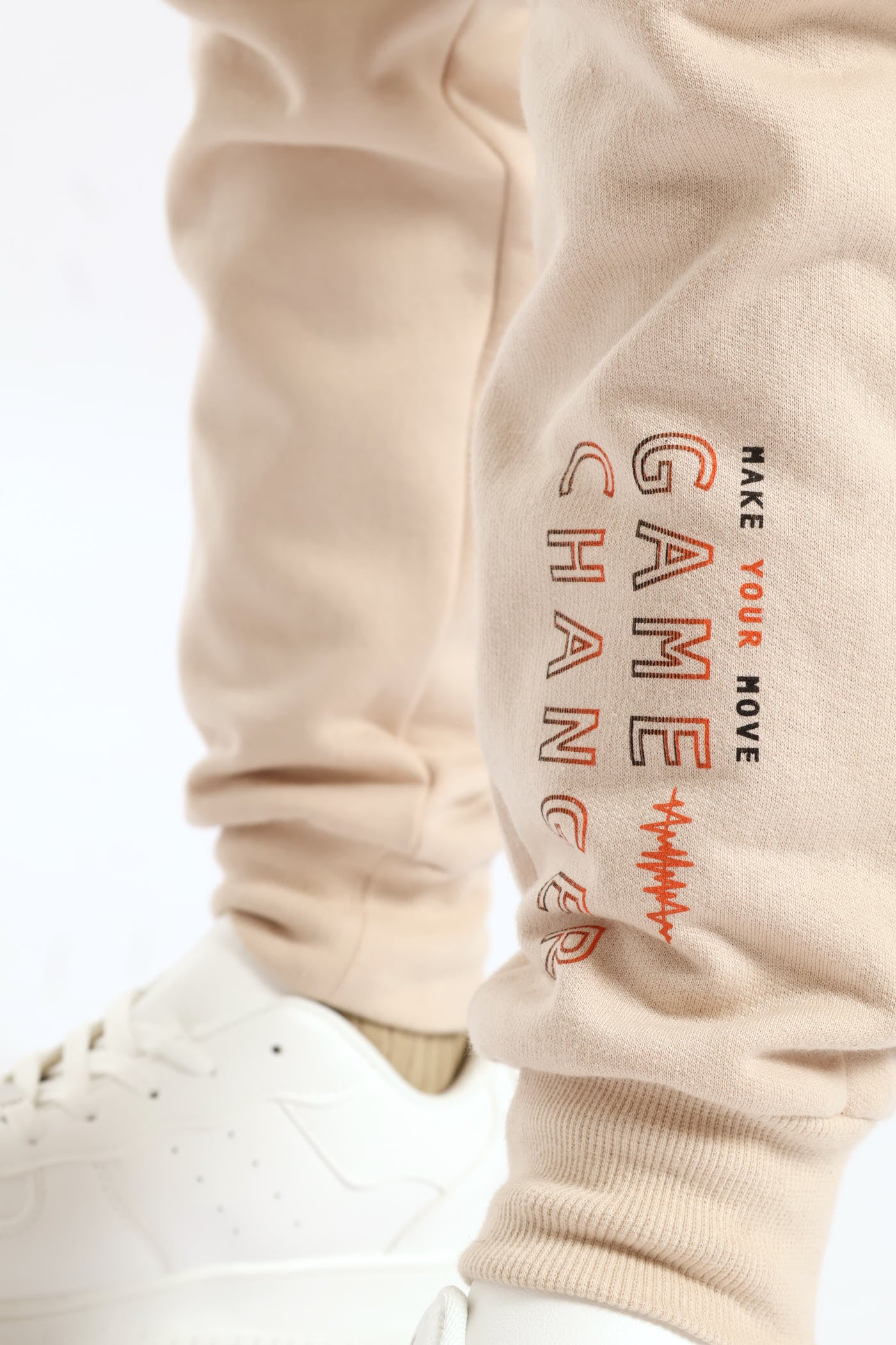 Boys Gamer Print Fleece Jogger - Stone - Image 2