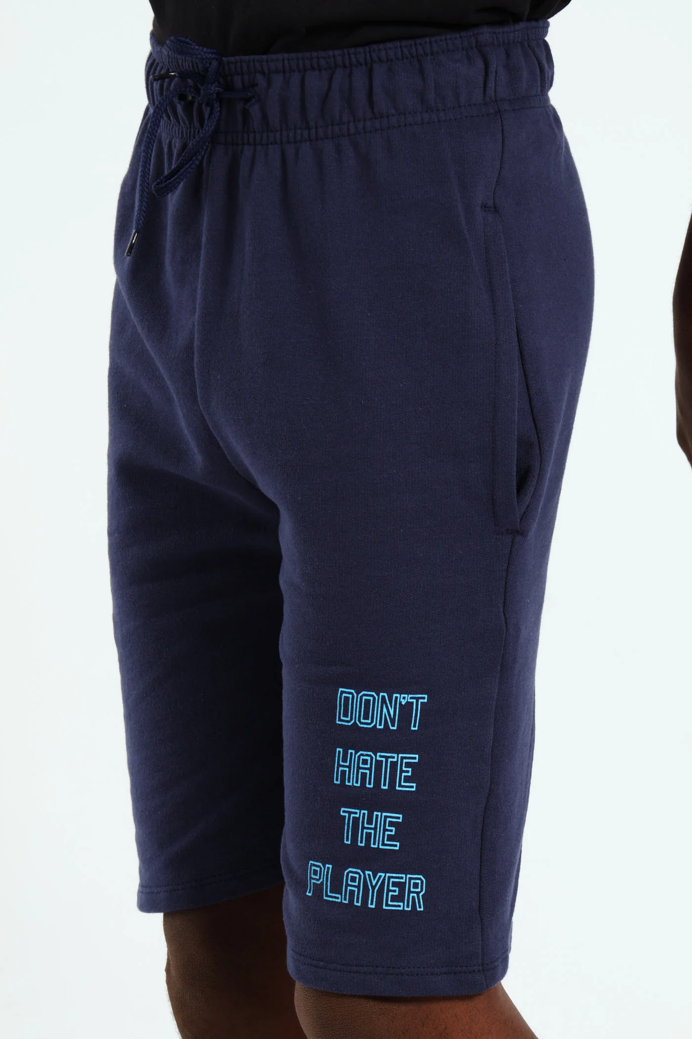 Boys Gamer Print Fleece Short - Navy - Image 2