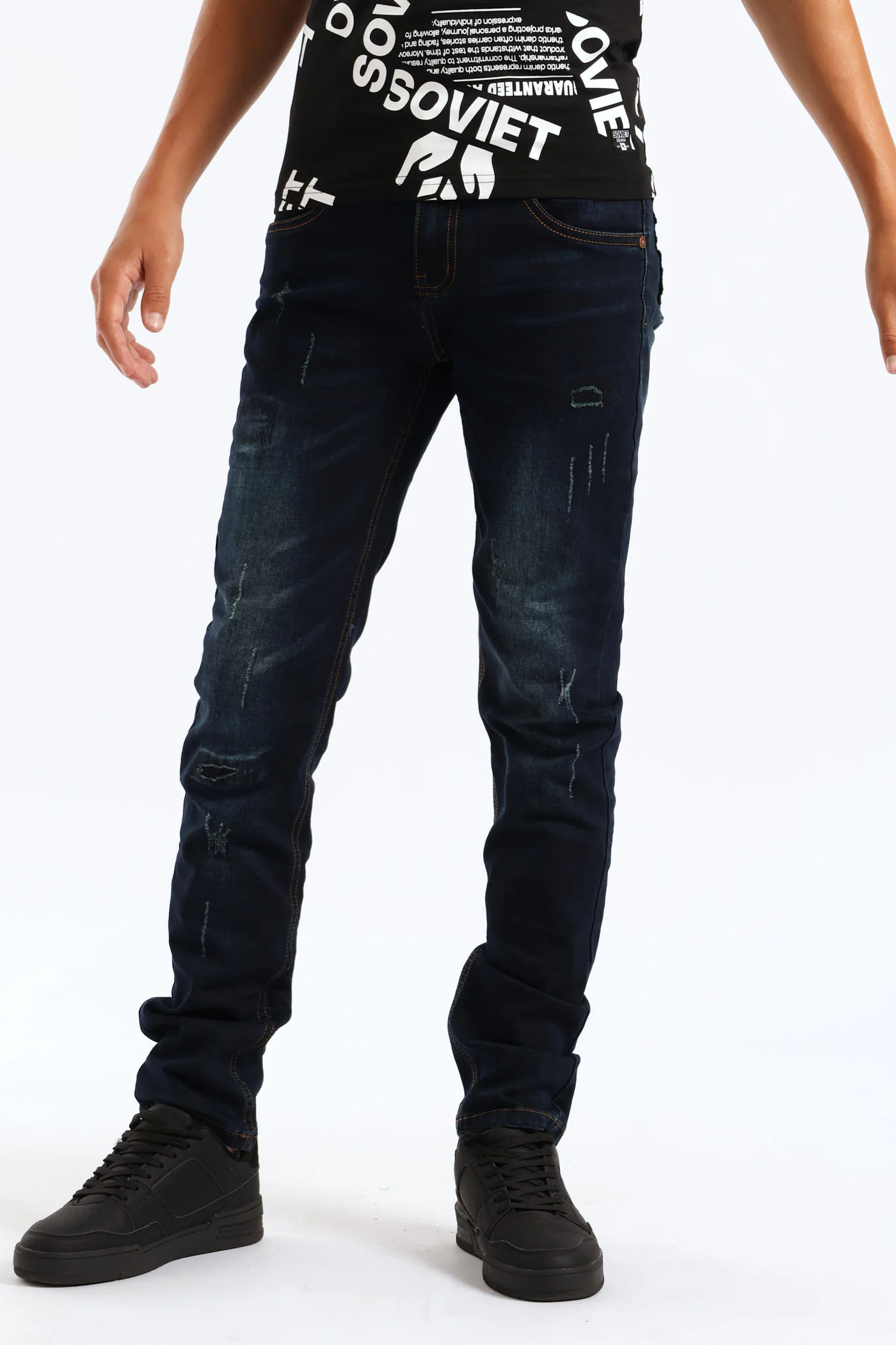 Boys Gleam Skinny Denim - Blue/Black - Image 2