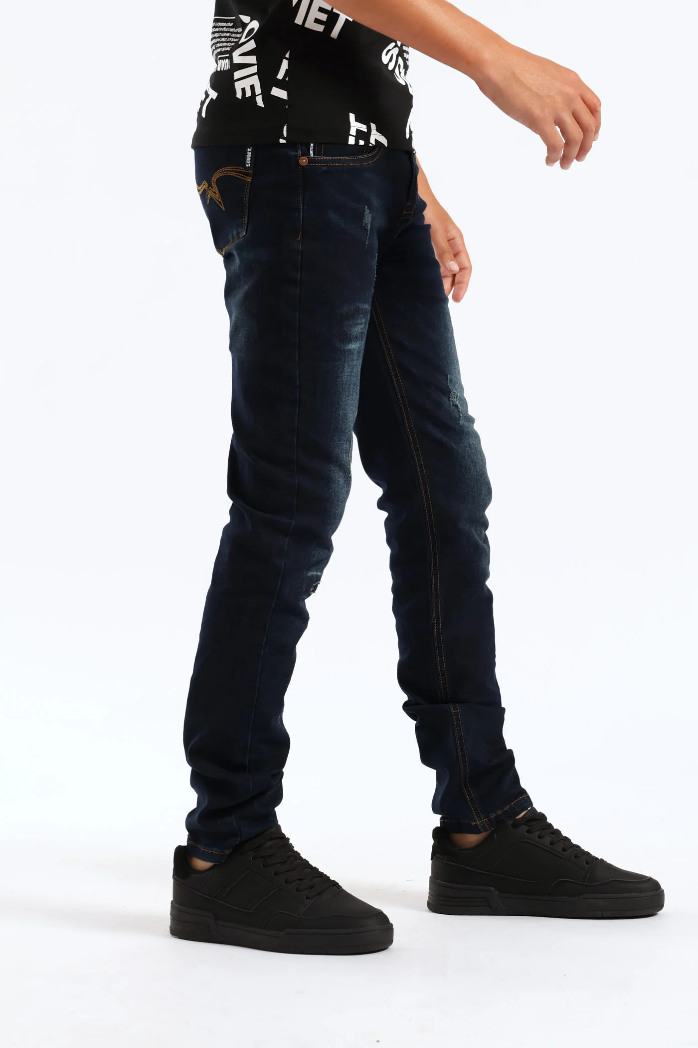 Boys Gleam Skinny Denim - Blue/Black - Image 3