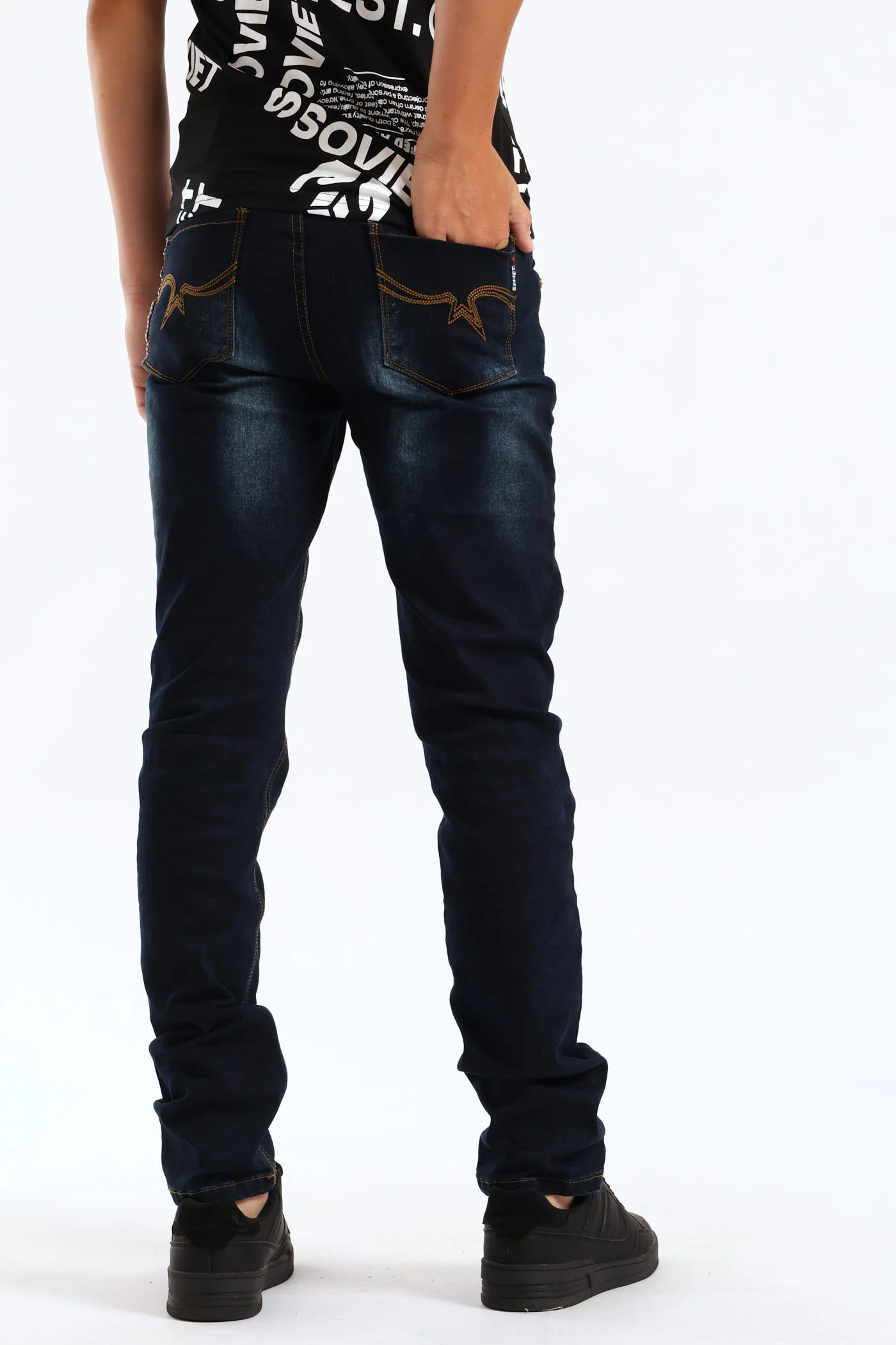 Boys Gleam Skinny Denim - Blue/Black - Image 4