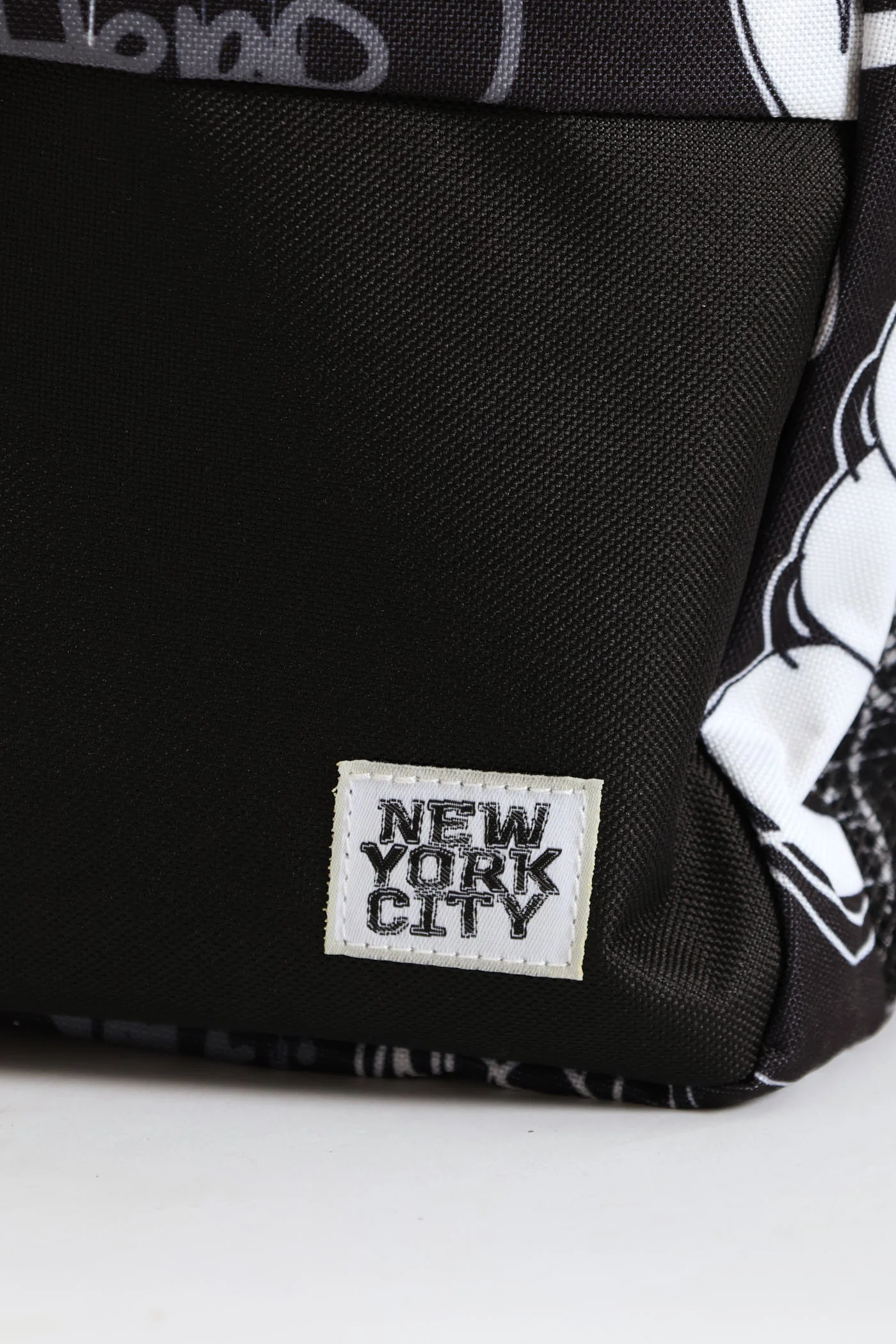 Boys Graffiti Backpack - Black/White - Image 4