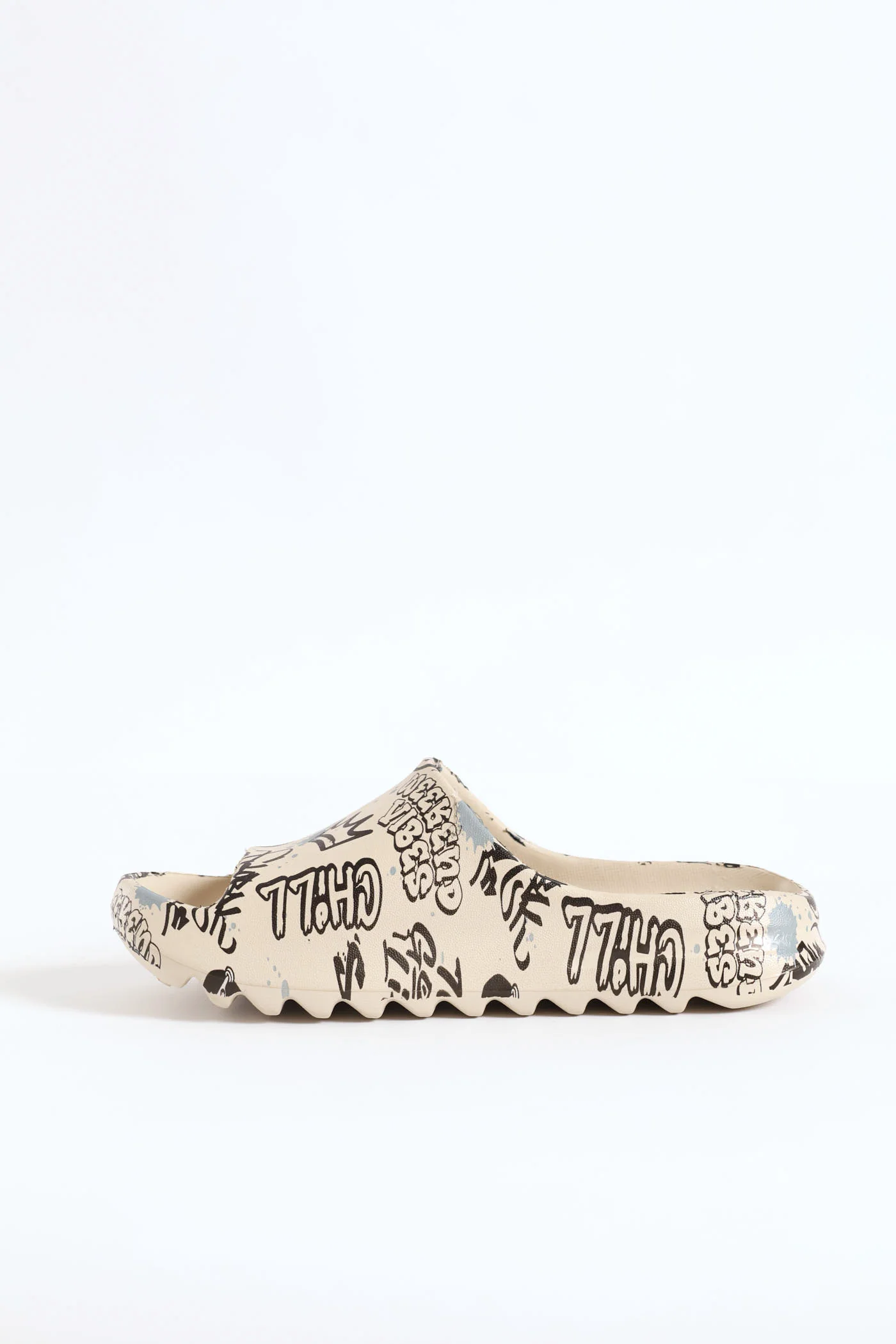 Boys Graffiti Print Slide - Stone - Image 3