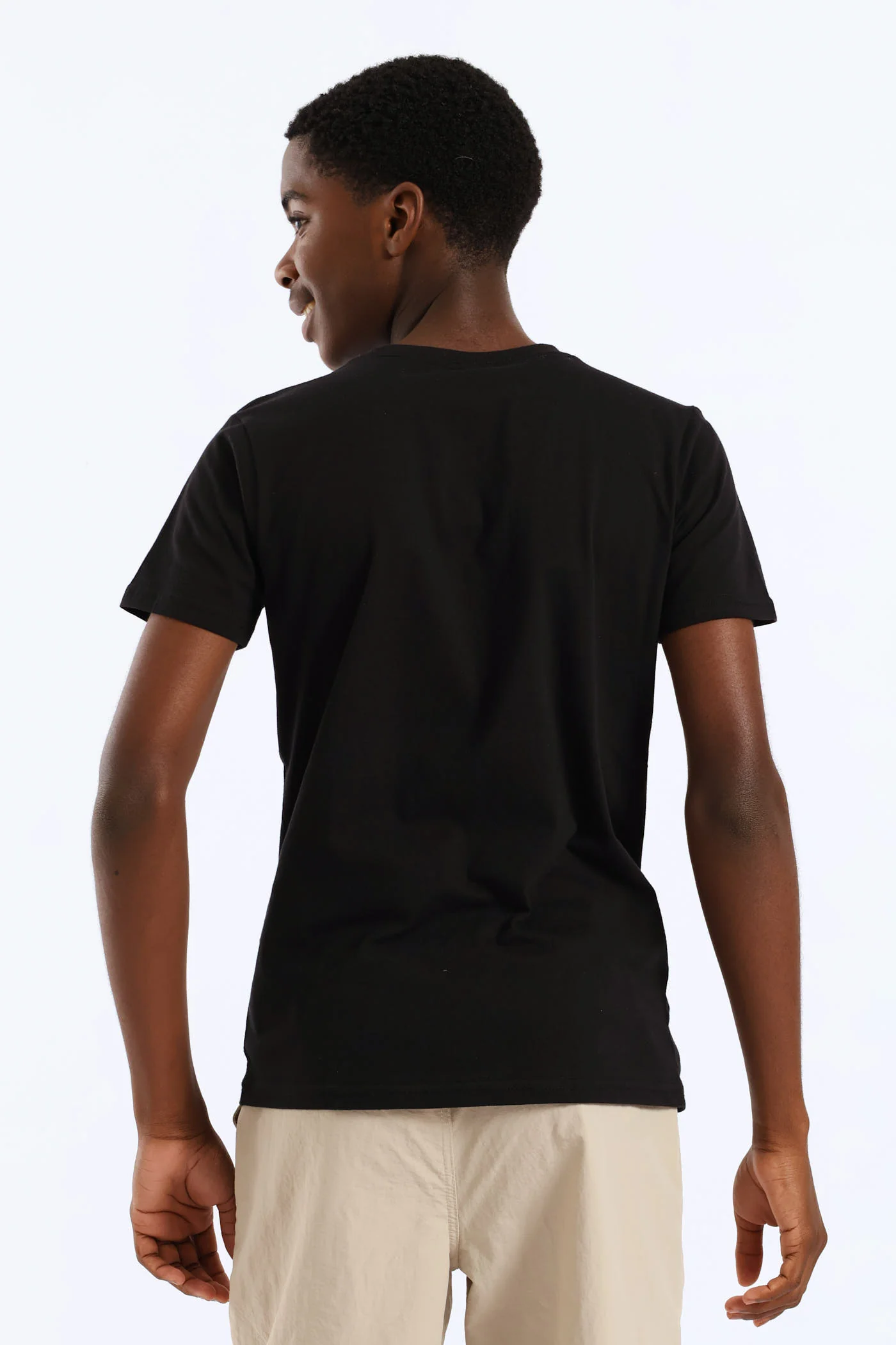 Boys Graffiti Teddy Print Tee - Black - Image 4