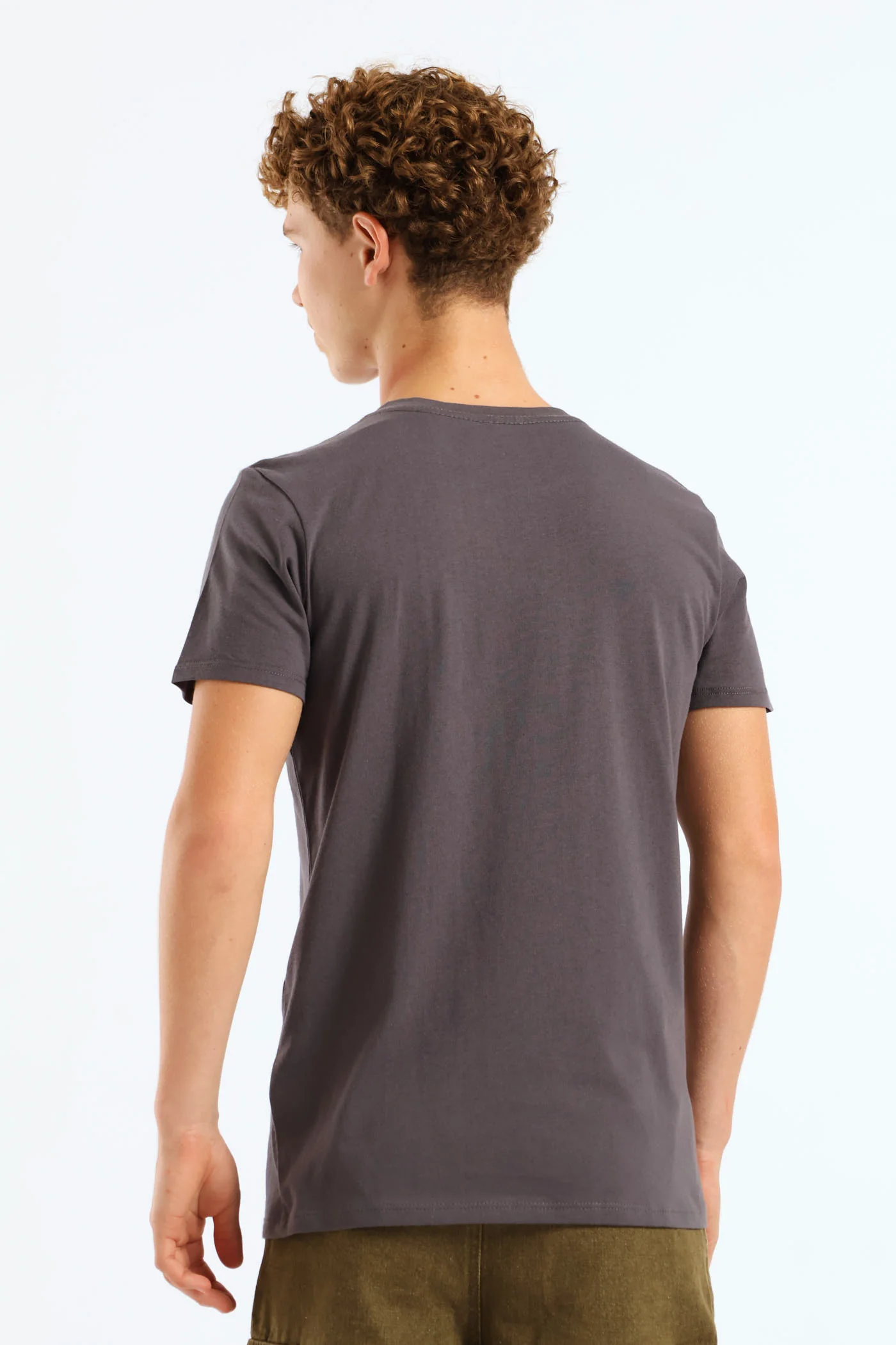 Boys Grafitti Printed Tee - Charcoal - Image 3