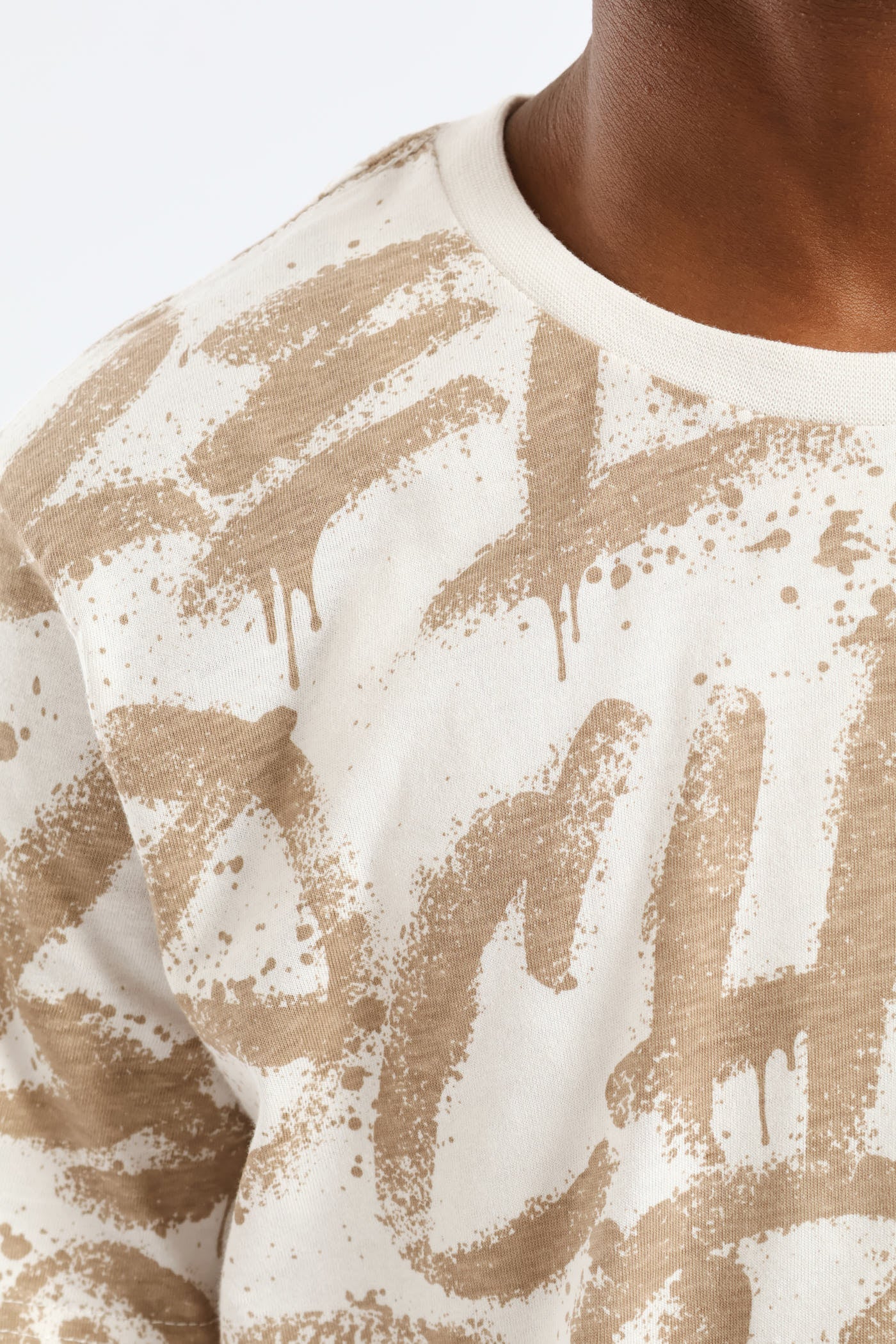 Boys Grafitti T-Shirt - Cream - Image 5
