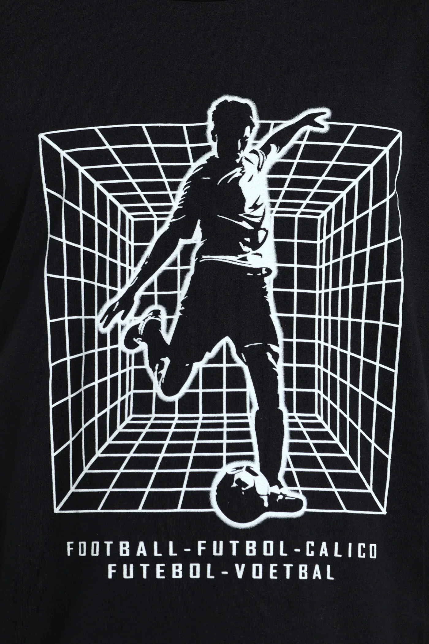 Boys Grid Basketball Print Tee - Black - Image 2